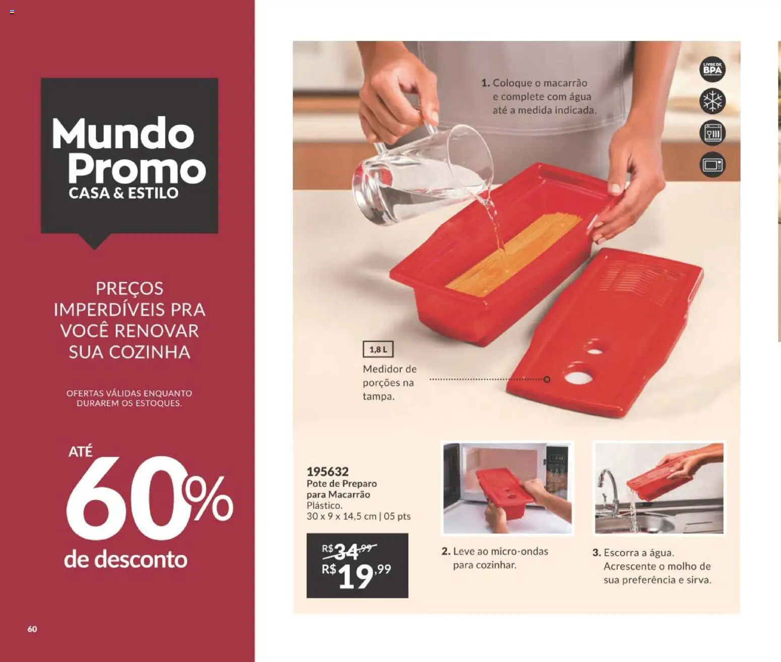 Avon Folheto - válido de 21/09/2026 | Página: 60 | Produtos: Microondas, Macarrão, Água
