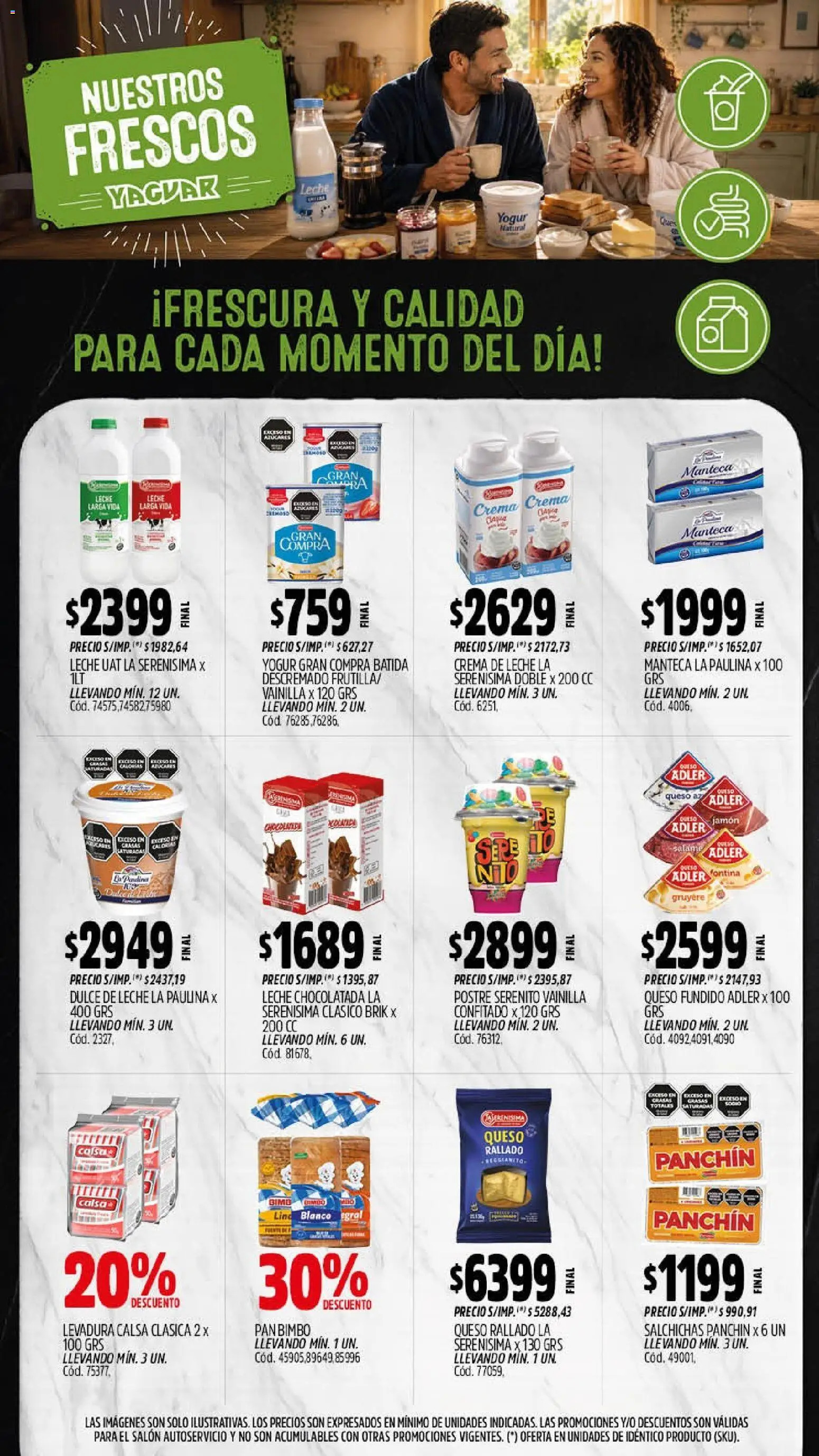 Yaguar - Oferta Semanal Mar del Plata │ válido desde el 14/09/2026 | Página: 9 | Productos: Crema de leche, Queso fundido, Queso, Salchichas