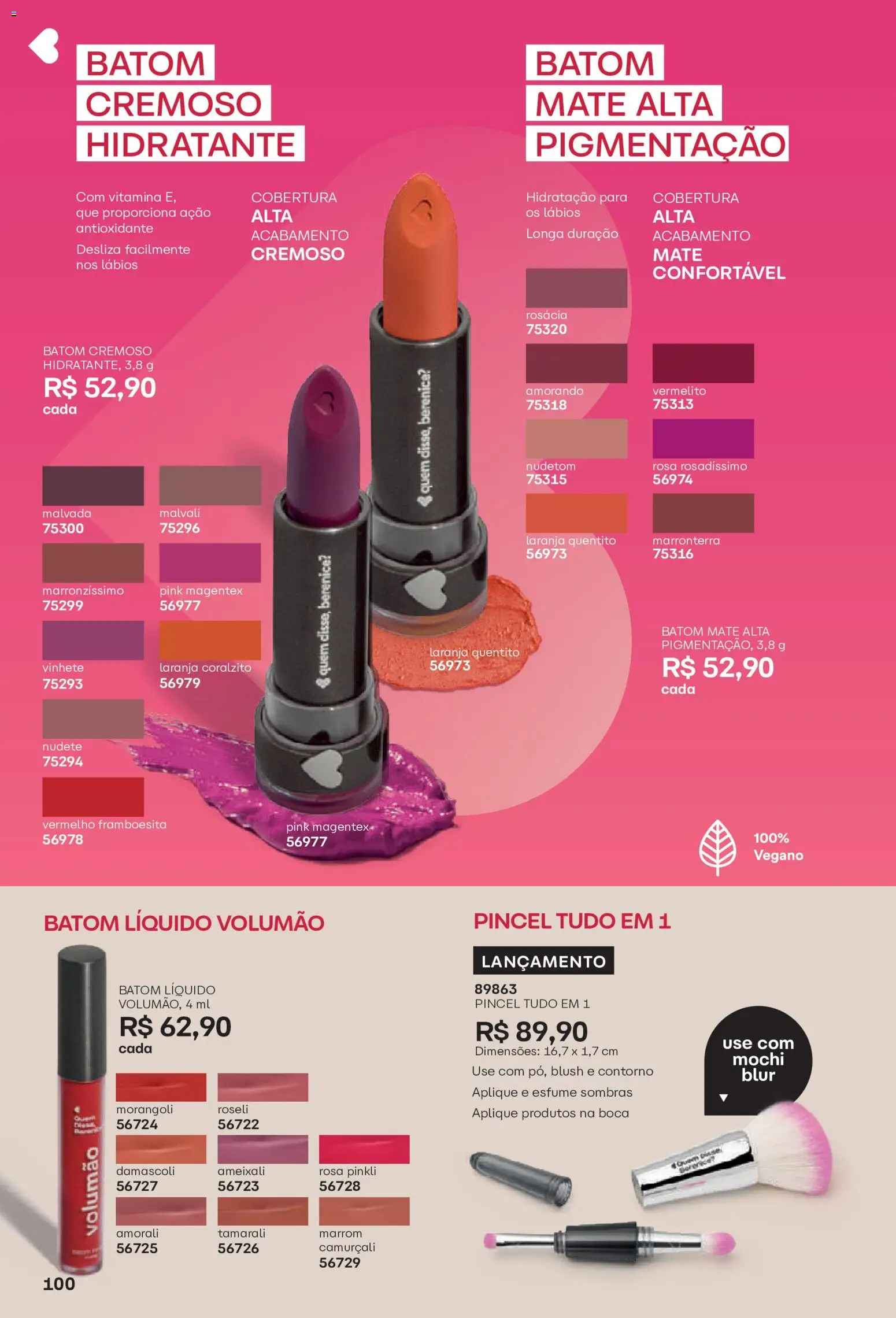 O Boticário Folheto - válido de 20/07/2026 | Página: 102 | Produtos: Blush, Pincel, Batom