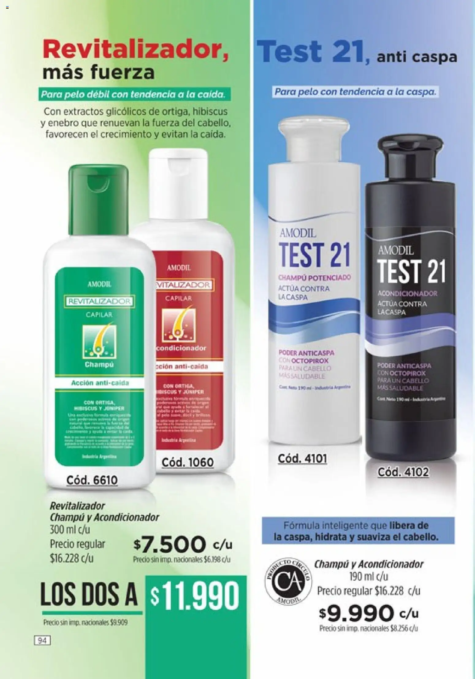 Catálogo Amodil Campaña 15 │ válido desde el 26/08/2026 | Página: 94 | Productos: Champú, Acondicionador