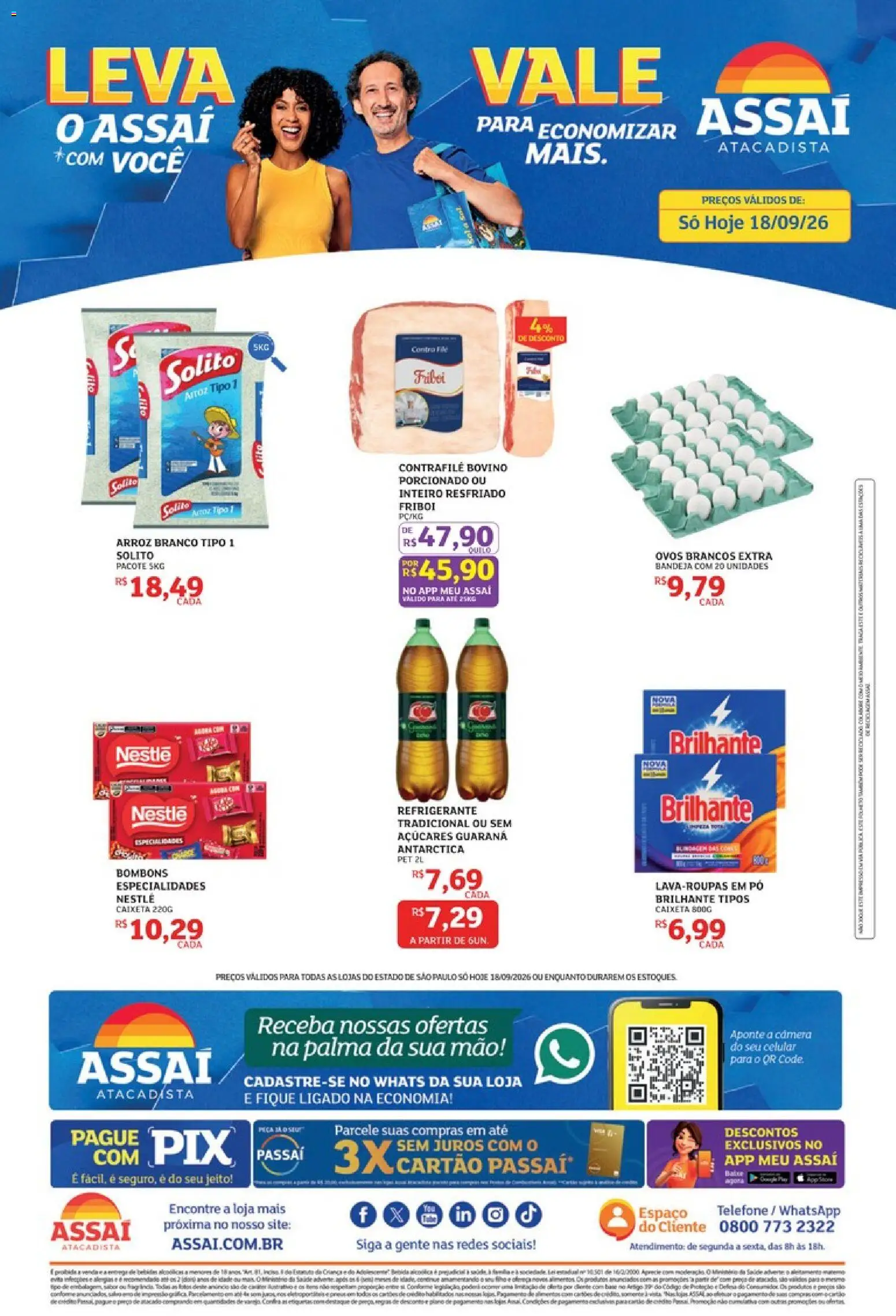 Assaí Atacadista Folheto - válido de 18/09/2026 | Página: 1 | Produtos: Celular, Especialidades, Pó, Arroz