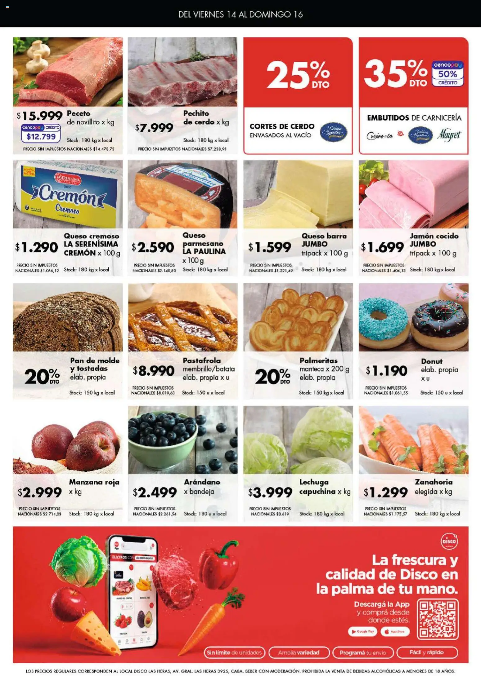 Disco - Ofertas | Córdoba │ válido desde el 13/08/2026 | Página: 8 | Productos: Donut, Bandeja, Manteca, Zanahoria