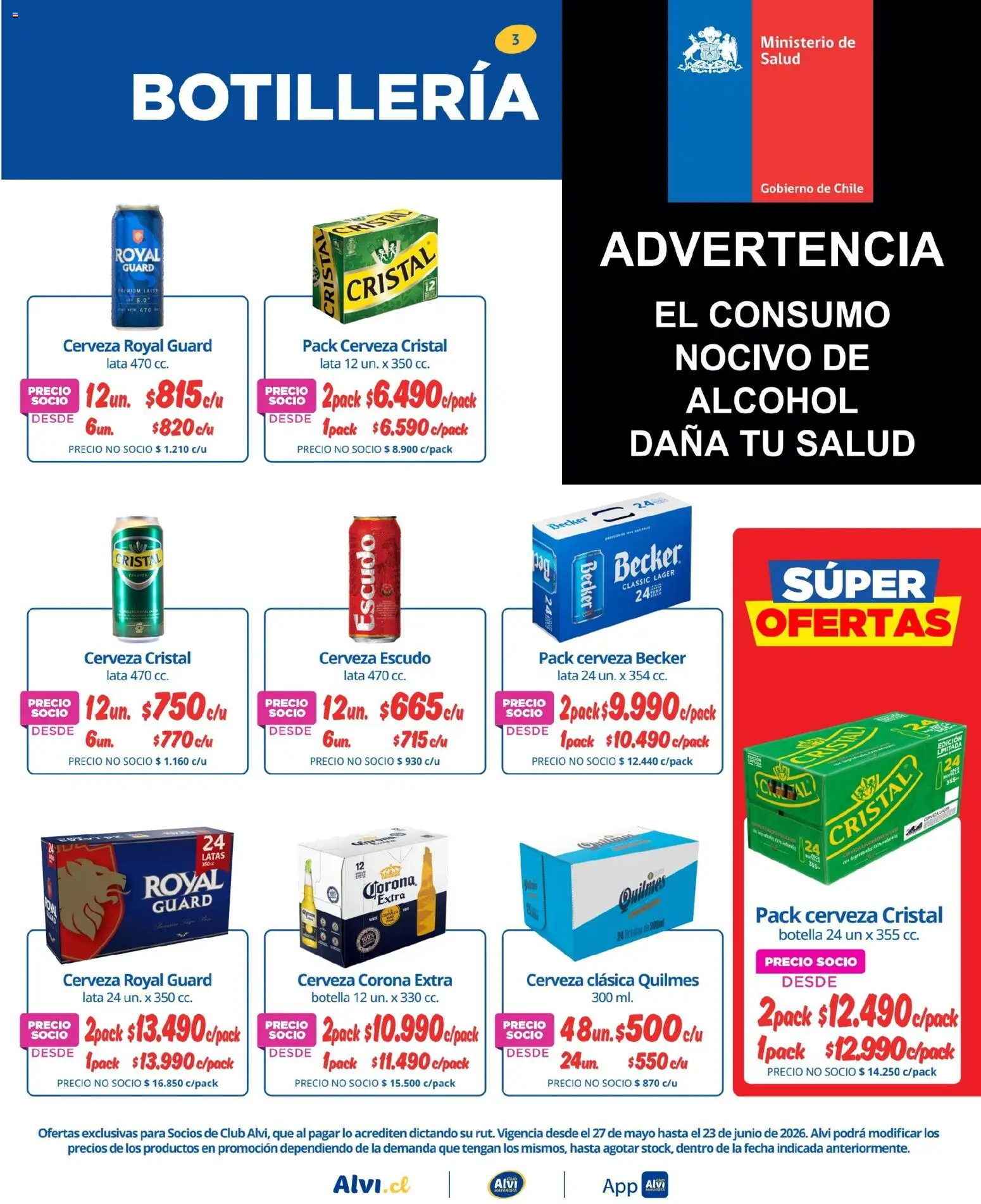 Alvi Catálogo │ válido desde el 27.05.2026 | Página: 3 | Productos: Botella, Cerveza