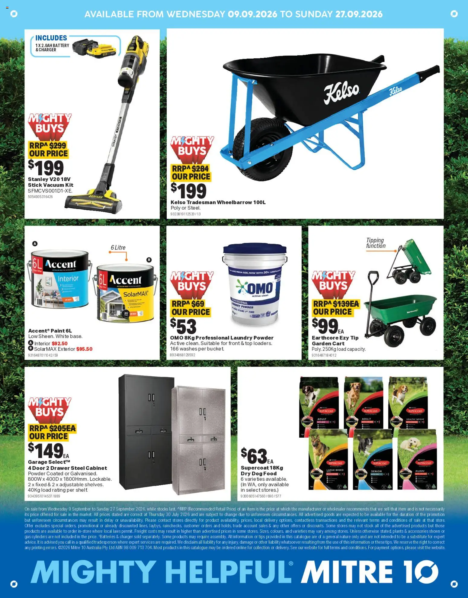 Mitre 10 catalogue - valid from 09/09/2026 | Page: 16 | Products: Cabinet, Powder, Dog food, Accessories