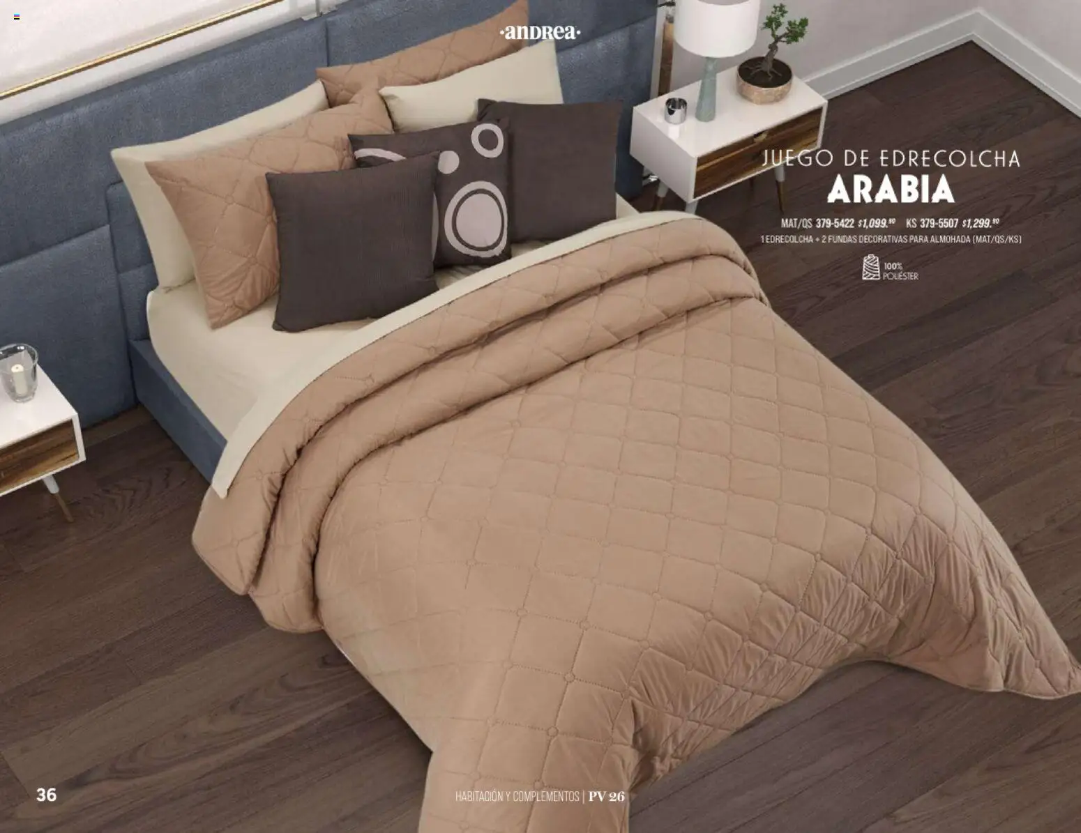 Nuevas ofertas de Andrea válidas en toda la República Mexicana desde el 25/01/2026. ¡Encuentra las mejores ofertas en Andrea catálogo Home! | Página: 36 | Productos: Juego, Almohada