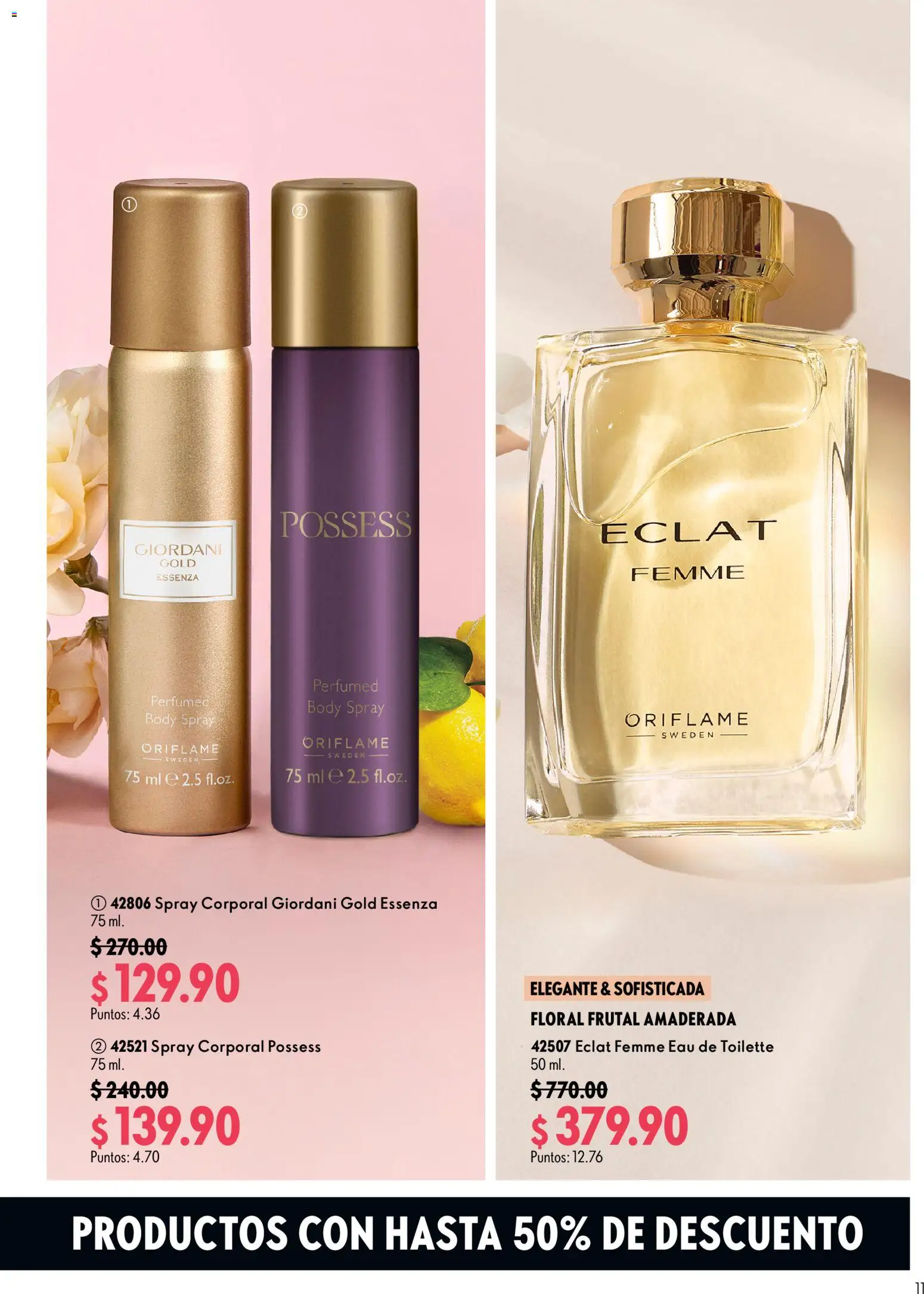 Nuevas ofertas de Oriflame válidas en toda la República Mexicana desde el 18/07/2026. ¡Encuentra las mejores ofertas en Oriflame catálogo Venta Especial! | Página: 11 | Productos: Body, Eau de toilette