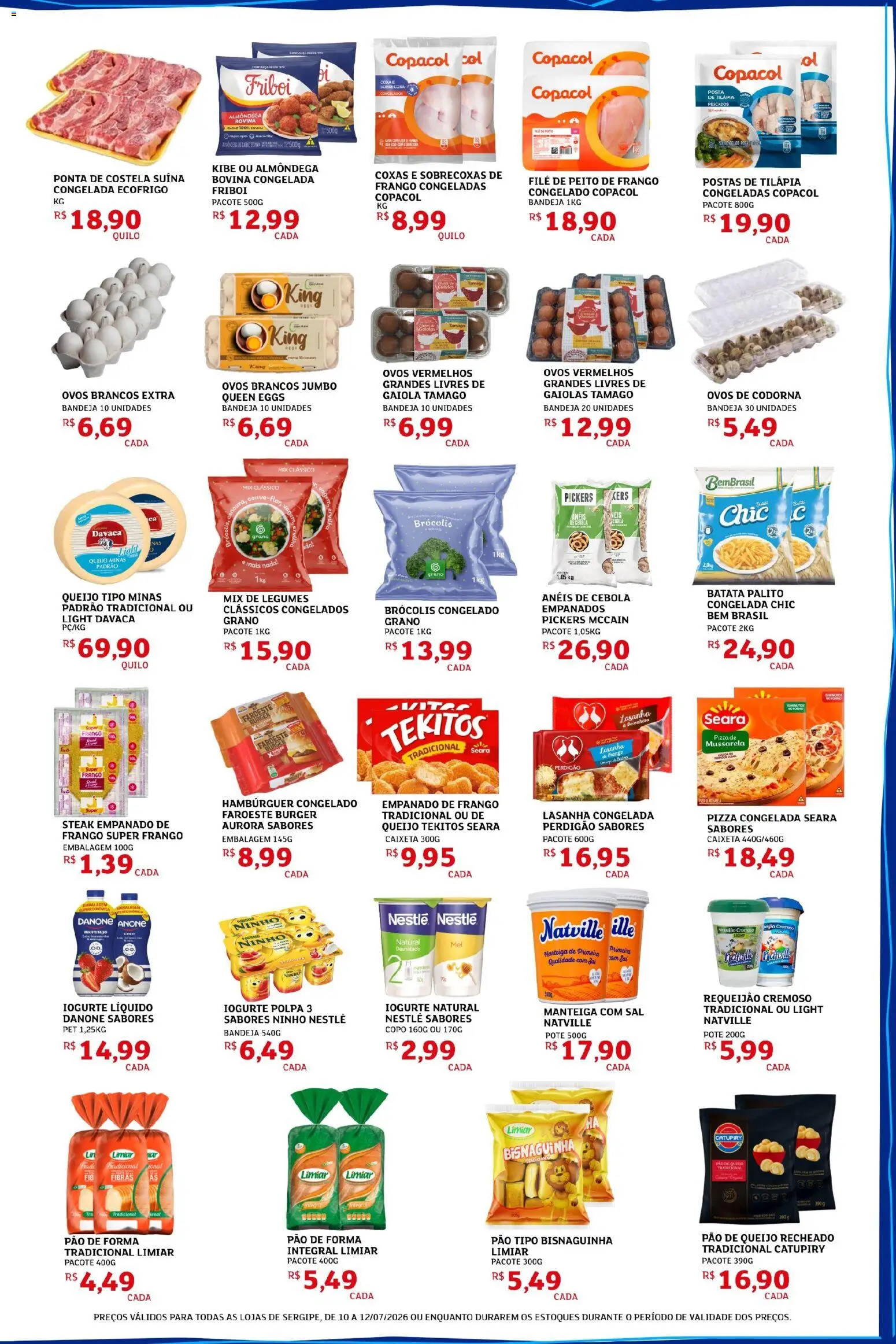 Assaí Atacadista Folheto - válido de 10/07/2026 | Página: 3 | Produtos: Pão, Sal, Requeijão, Peito de frango