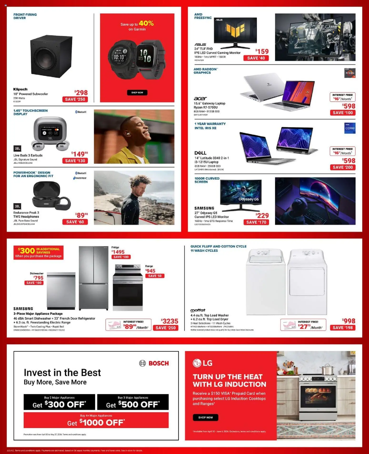 Visions flyer valid from 08.05.2026 | Page: 4 | Products: Monitor, Headphones, Refrigerator, Dishwasher
