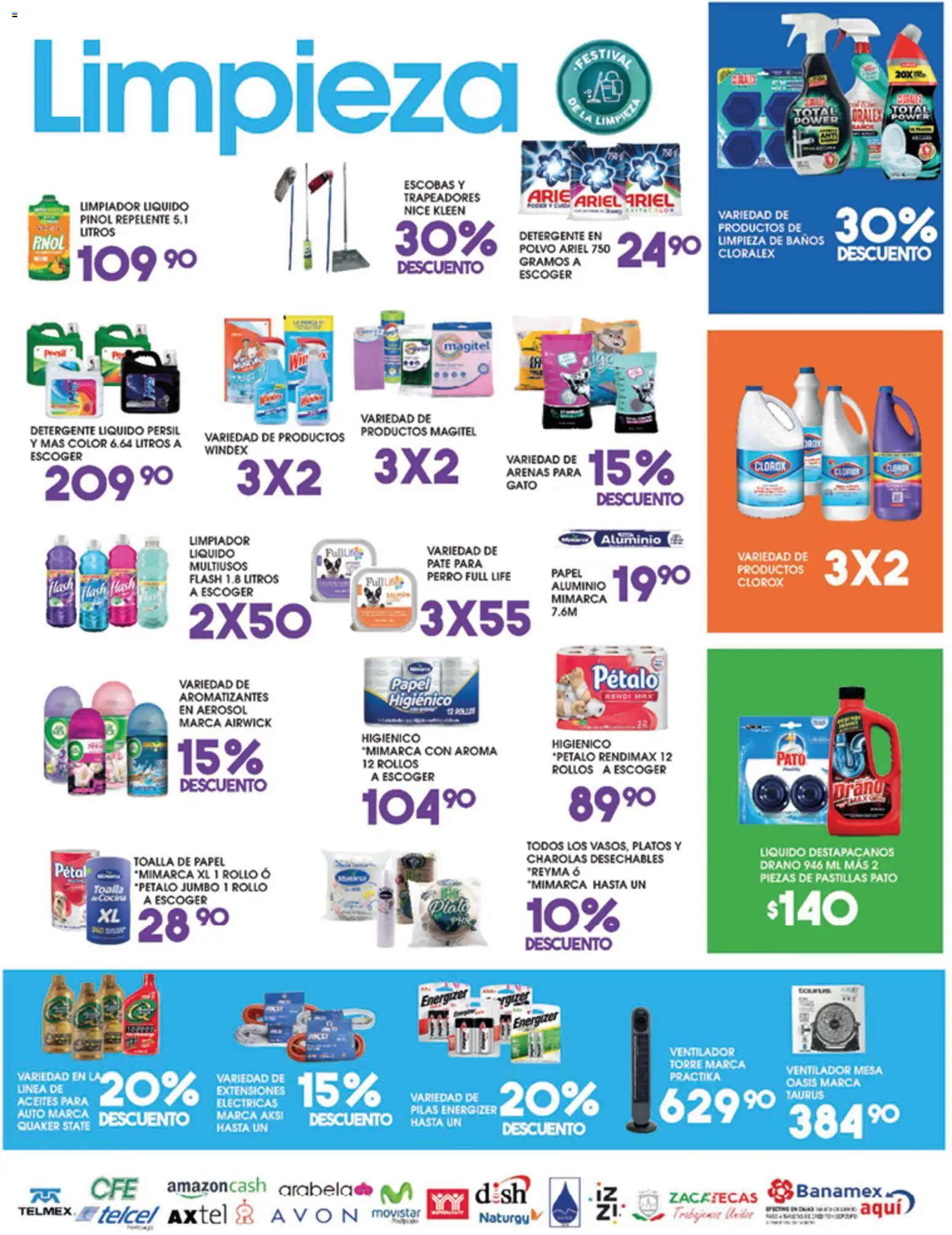 Nuevas ofertas de Alsuper válidas en toda la República Mexicana desde el 26.05.2026. ¡Encuentra las mejores ofertas en Alsuper folleto Zacatecas! | Página: 5 | Productos: Detergente, Extensión, Toalla, Polvo