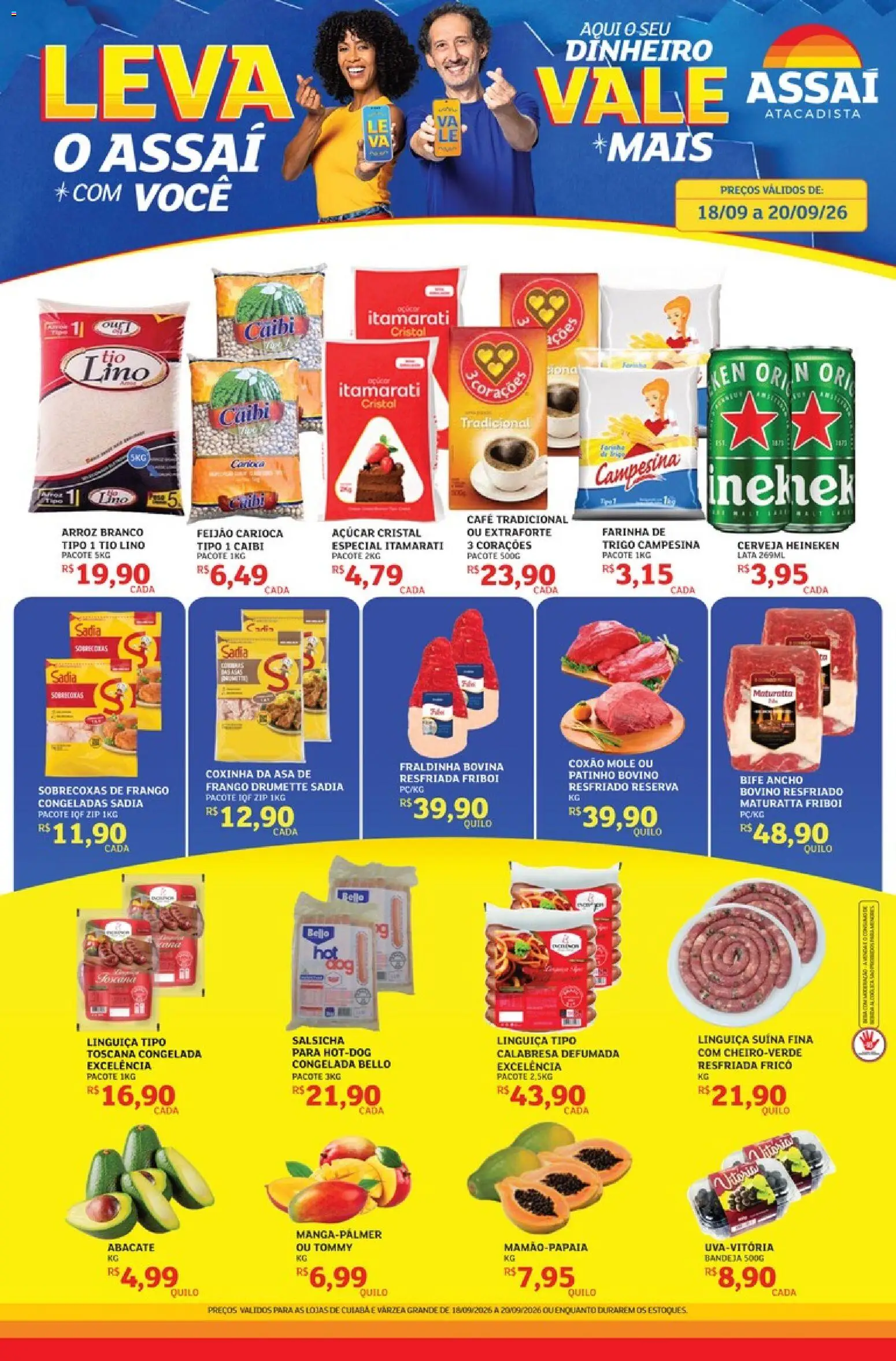 Assaí Atacadista Folheto - válido de 18/09/2026 | Página: 1 | Produtos: Feijão, Salsicha, Arroz, Heineken