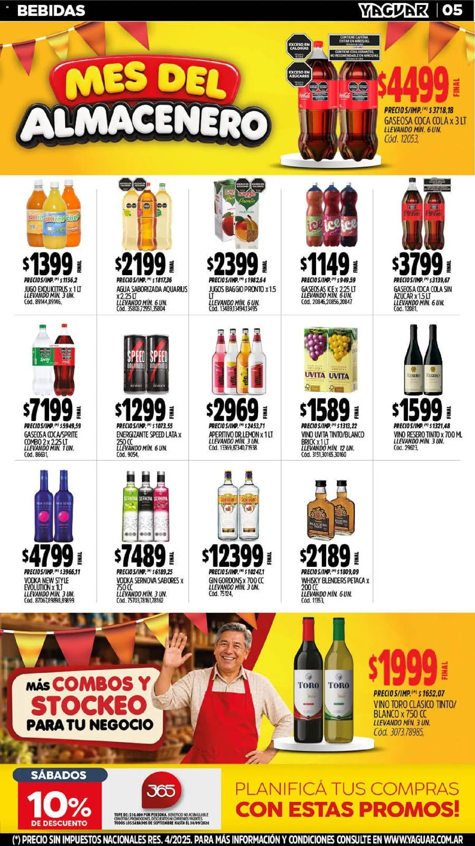 Yaguar - Oferta Semanal Jujuy │ válido desde el 07/09/2026 | Página: 5 | Productos: Vodka, Whisky, Azucar, Agua saborizada
