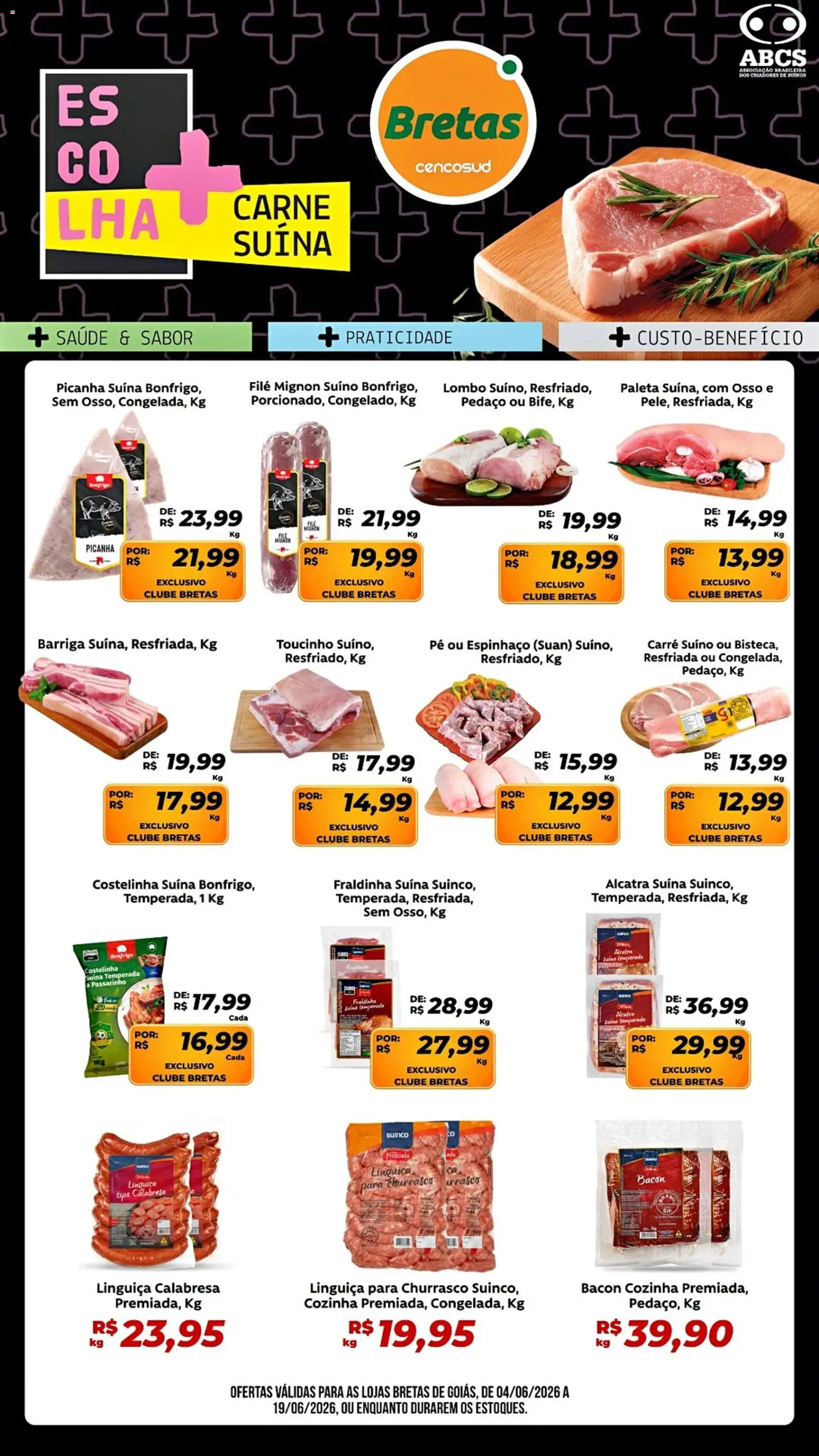 Bretas Folheto - válido de 04.06.2026 | Página: 1 | Produtos: Picanha, Carne