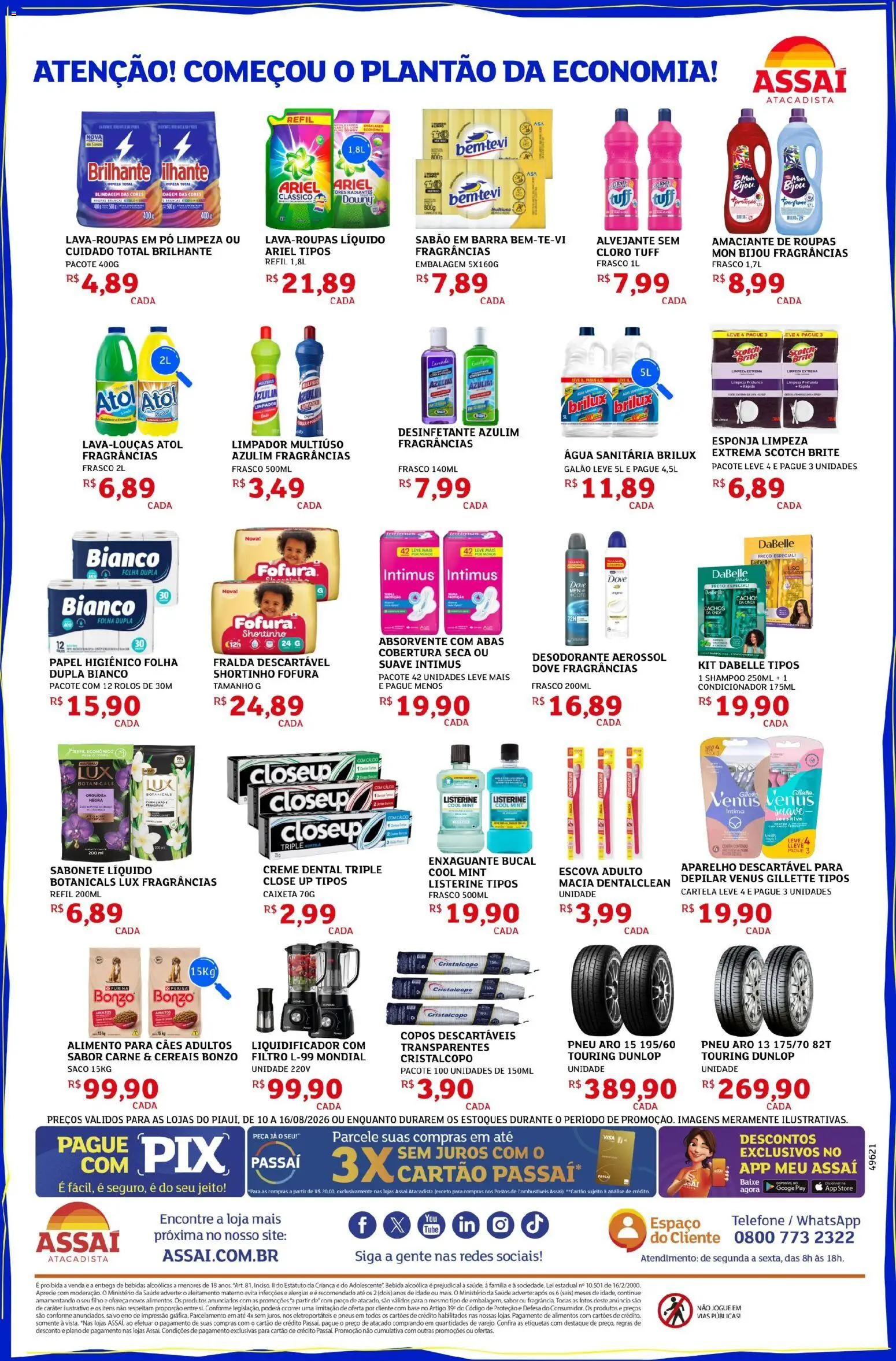 Assaí Atacadista Folheto - válido de 10/08/2026 | Página: 4 | Produtos: Amaciante de roupas, Creme, Telefone, Amaciante