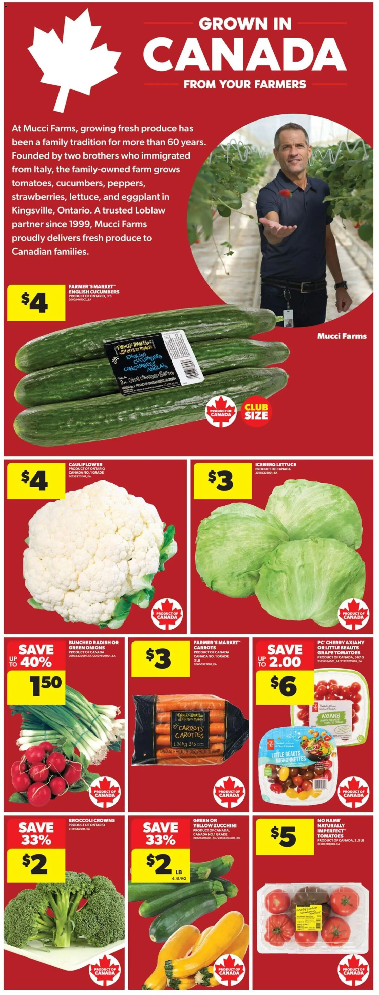 Real Canadian Superstore flyer valid from Jul 23, 2026 | Page: 10 | Products: Iceberg lettuce, Eggplant, Carrots, Tomatoes
