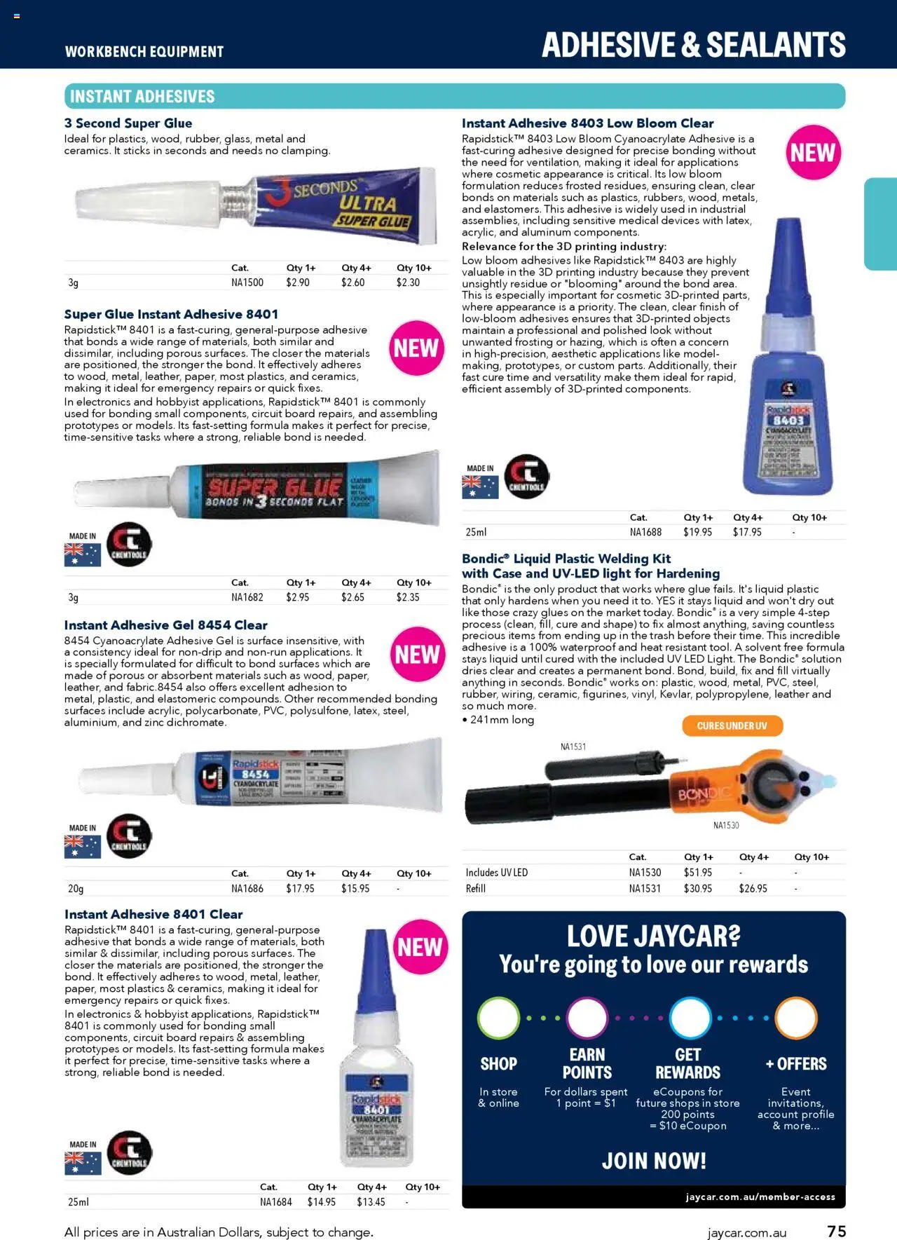 Jaycar catalogue - valid from 09/07/2025 | Page: 75 | Products: Light, Frosting, Glue, Case