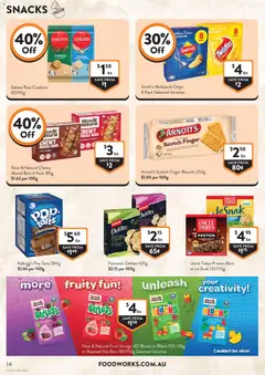 Preview of Foodworks catalogue - valid from 29/07/2026 | Page: 14 | Products: Cheese, Chips, Biscuits, Lemon