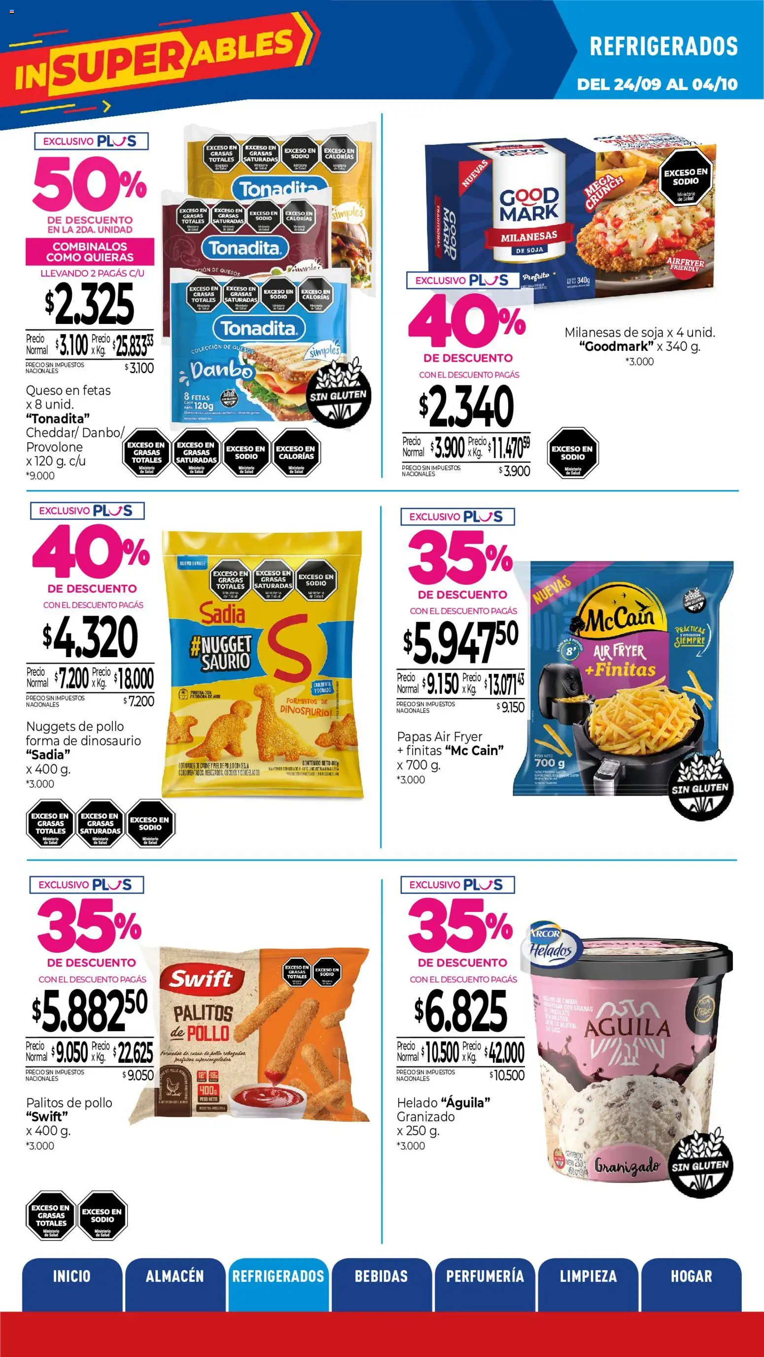 La Anonima catálogo │ válido desde el 24/09/2026 | Página: 14 | Productos: Milanesas, Bebidas, Carne, Crema