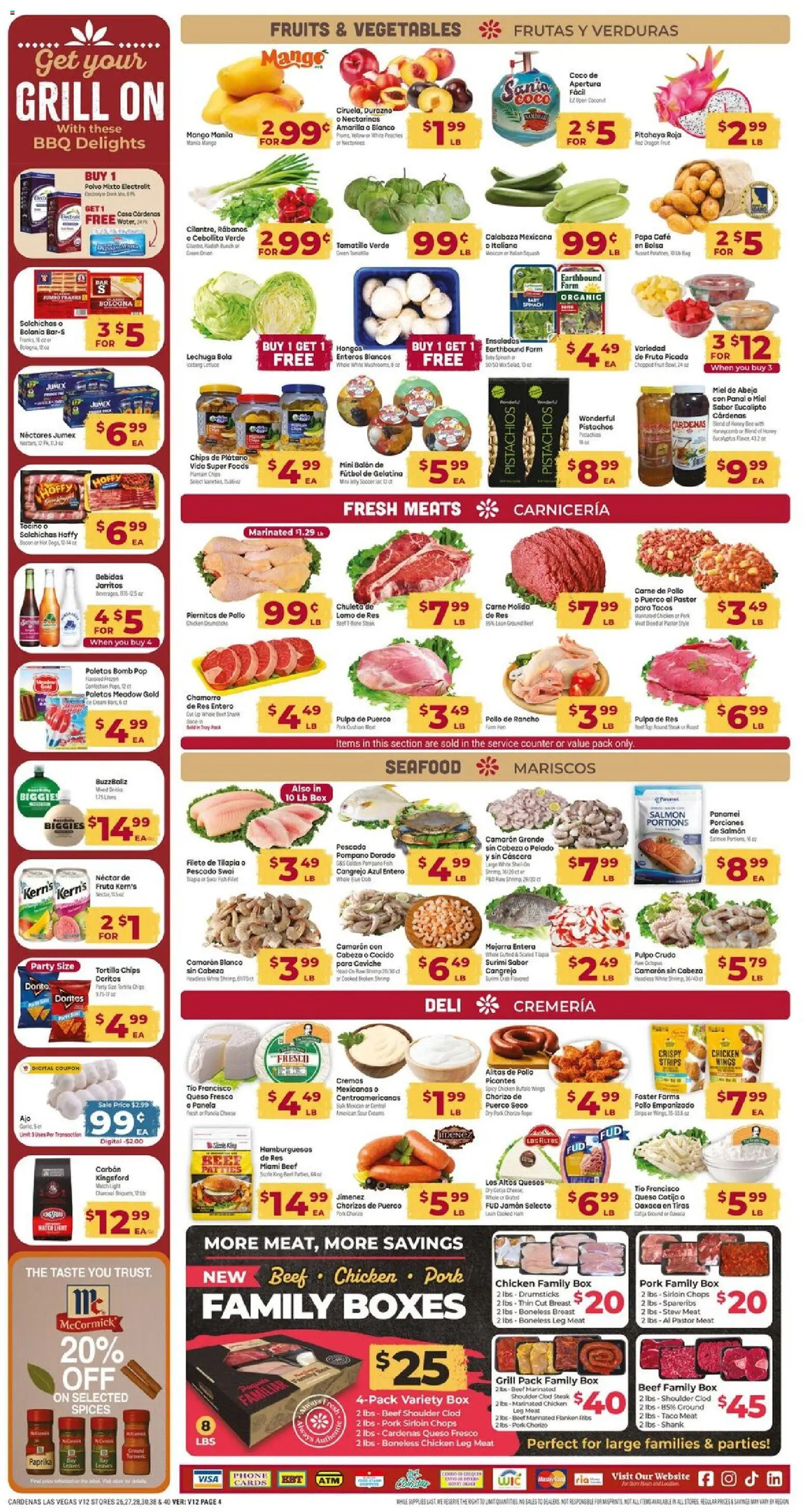 Cardenas Weekly Ad - valid from 07/15/2026 | Page: 4 | Products: Box, Cheese, Beef, Spices