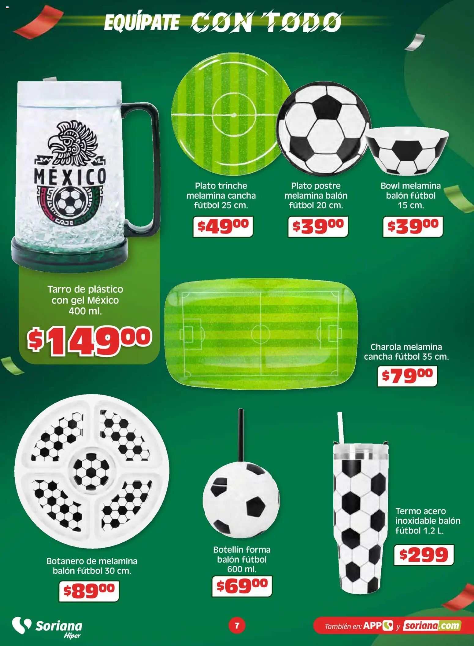 Nuevas ofertas de Soriana válidas en toda la República Mexicana desde el 14.05.2026. ¡Encuentra las mejores ofertas en Soriana En México apoyamos con todo Híper Nacional! | Página: 7 | Productos: Bowl, Termo