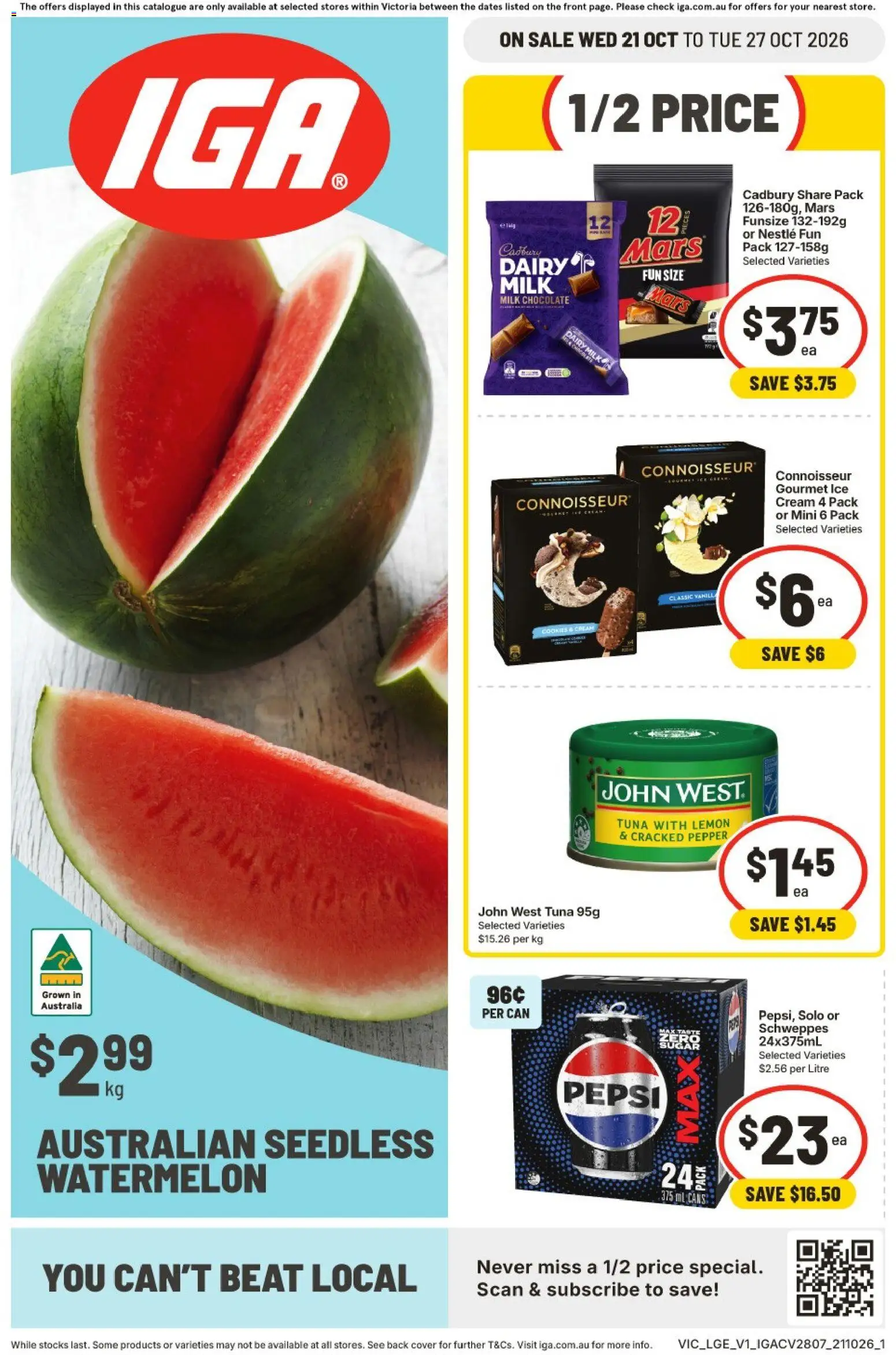 IGA catalogue - valid from 21/10/2026 | Page: 1
