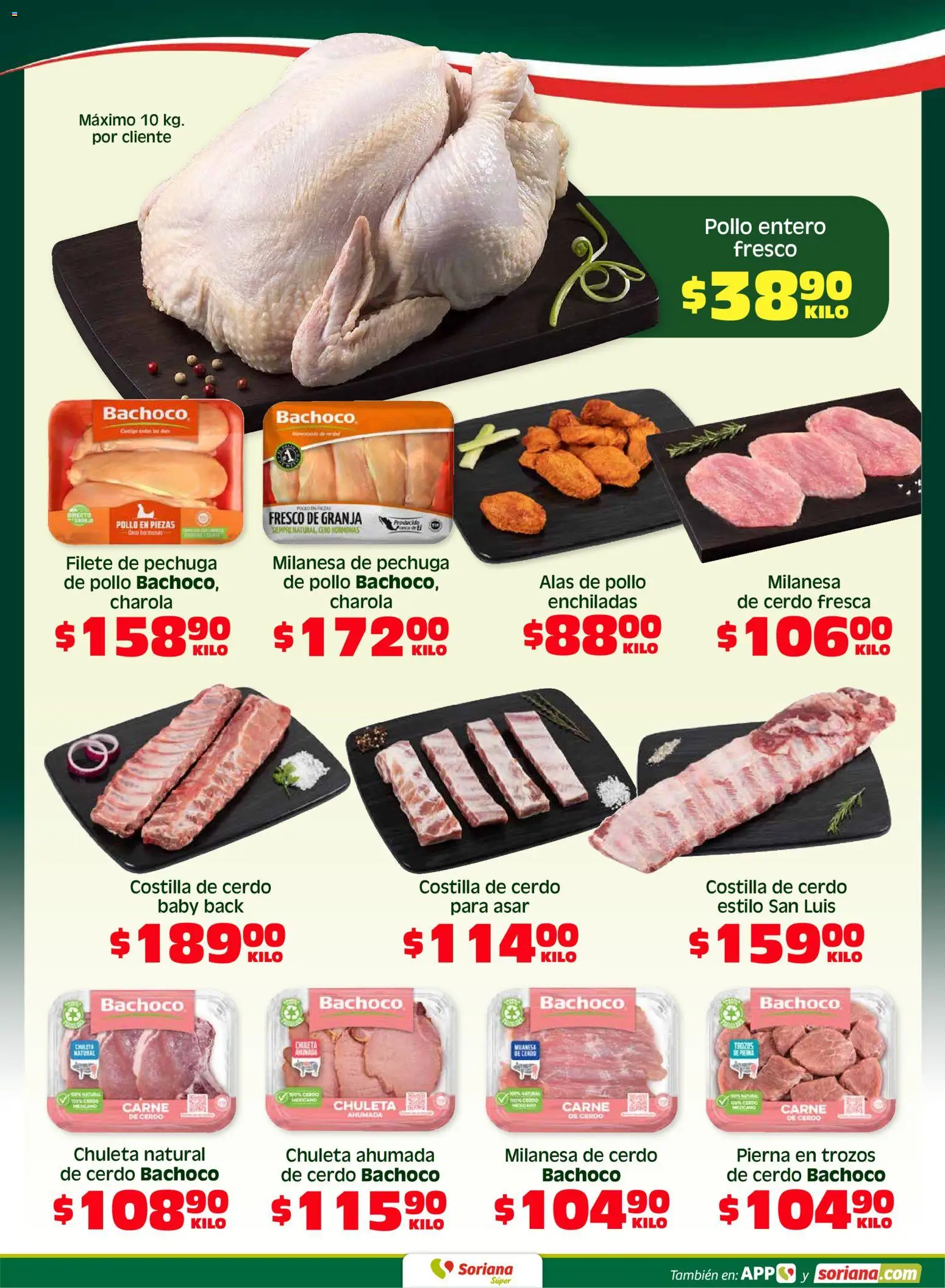 Nuevas ofertas de Soriana válidas en toda la República Mexicana desde el 01.05.2026. ¡Encuentra las mejores ofertas en Soriana Fin de Semana Súper: Ver, Tab, Chis, Camp, Yuc y Q. Roo! | Página: 3 | Productos: Pollo, Milanesa, Cerdo