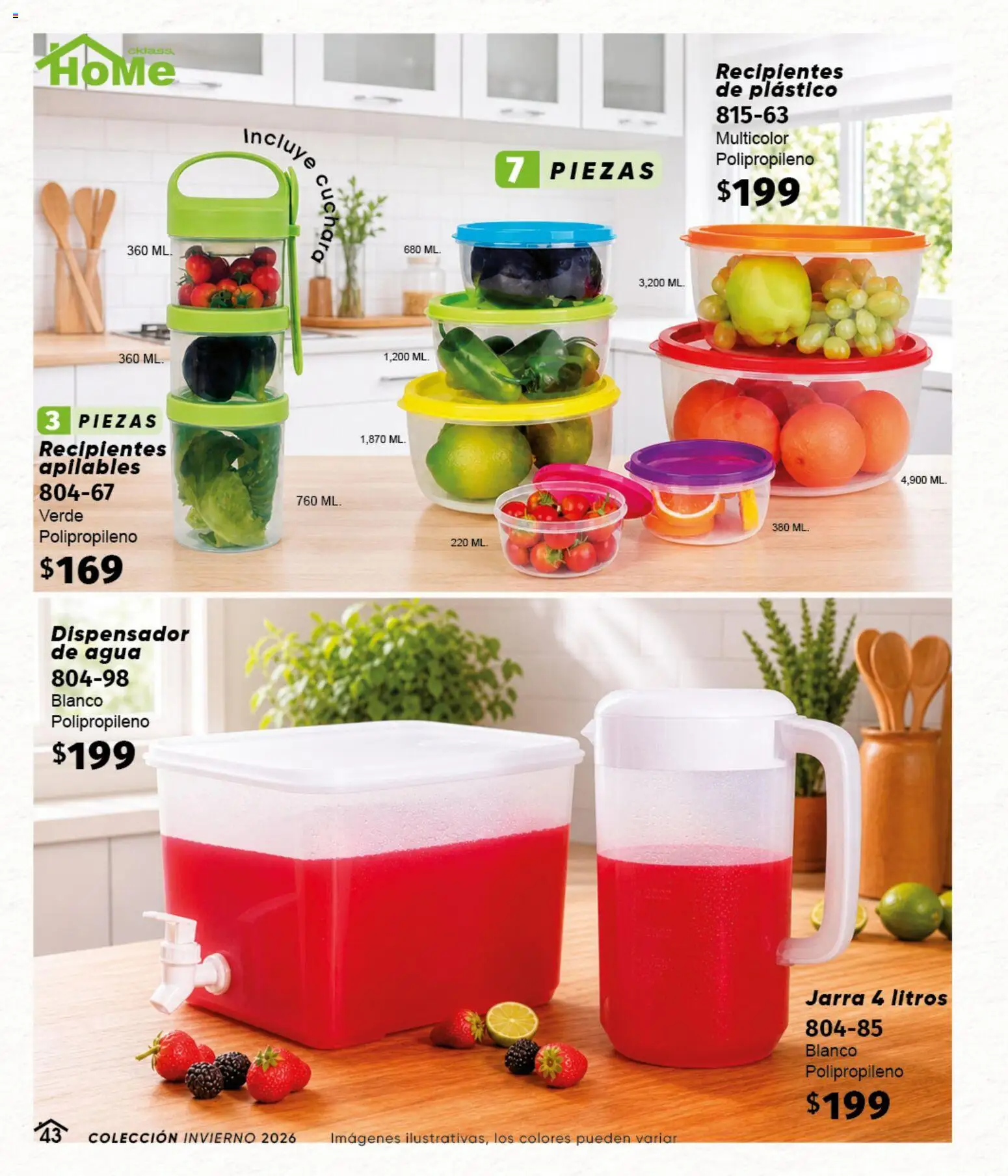 Nuevas ofertas de Cklass válidas en toda la República Mexicana desde el 11/09/2026. ¡Encuentra las mejores ofertas en Cklass catálogo Home Invierno! | Página: 44 | Productos: Agua, Jarra