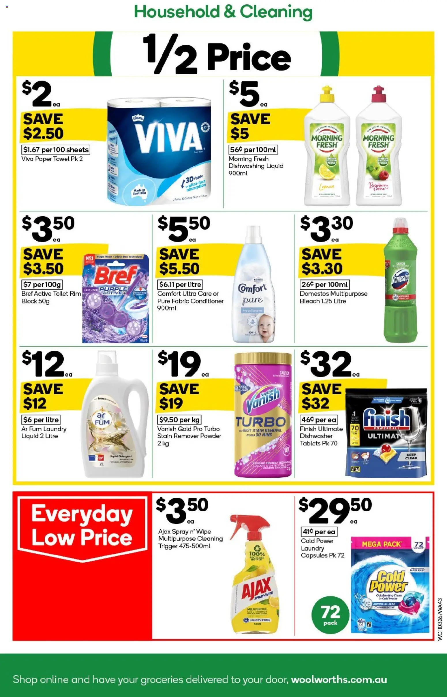 Woolworths catalogue - valid from 11.03.2026 | Page: 43 | Products: Powder, Stain remover, Multipurpose, Dishwasher