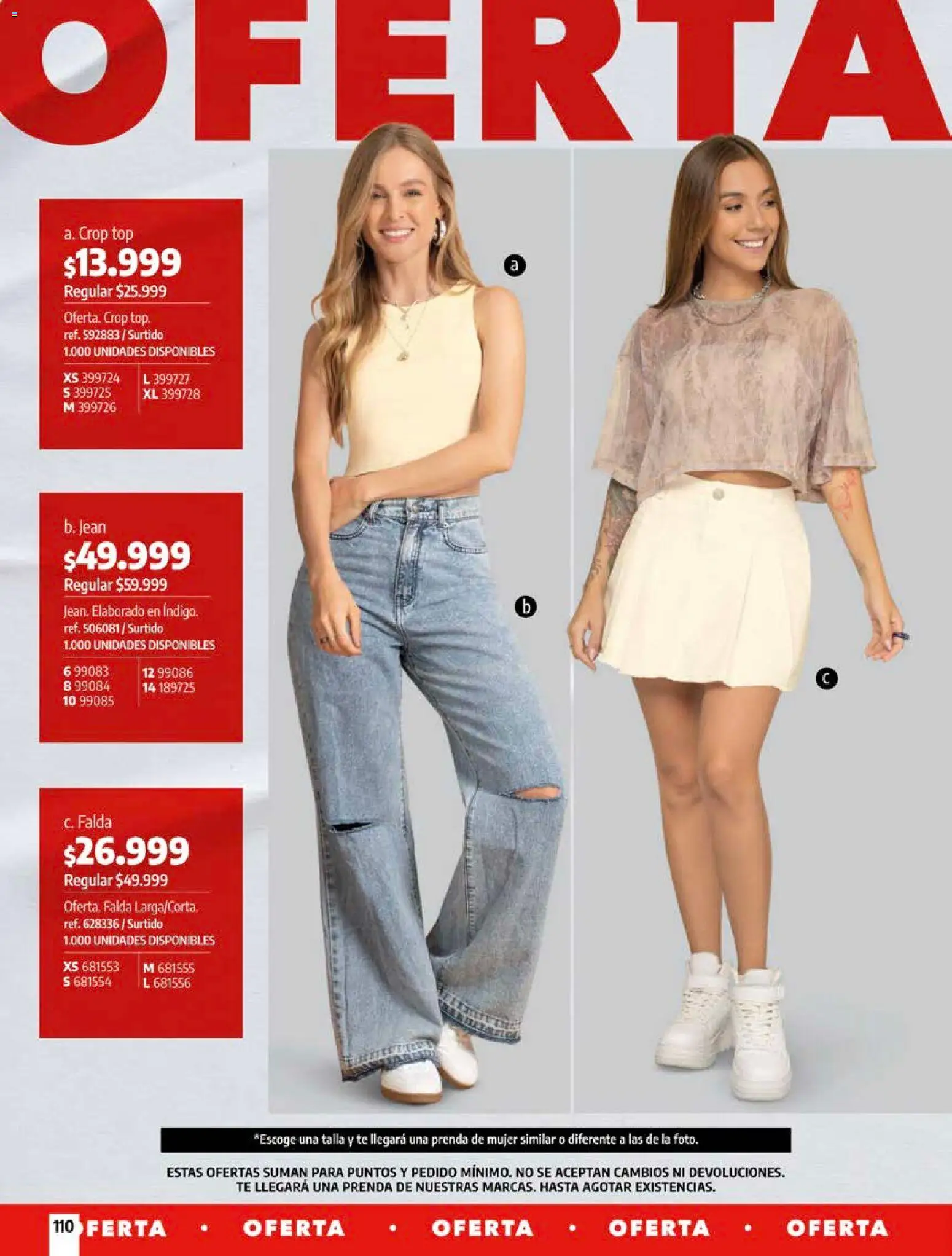 Pacifika revista - valida desde el 18/10/2026 | Página: 110 | Productos: Té, Falda, Jean, Top