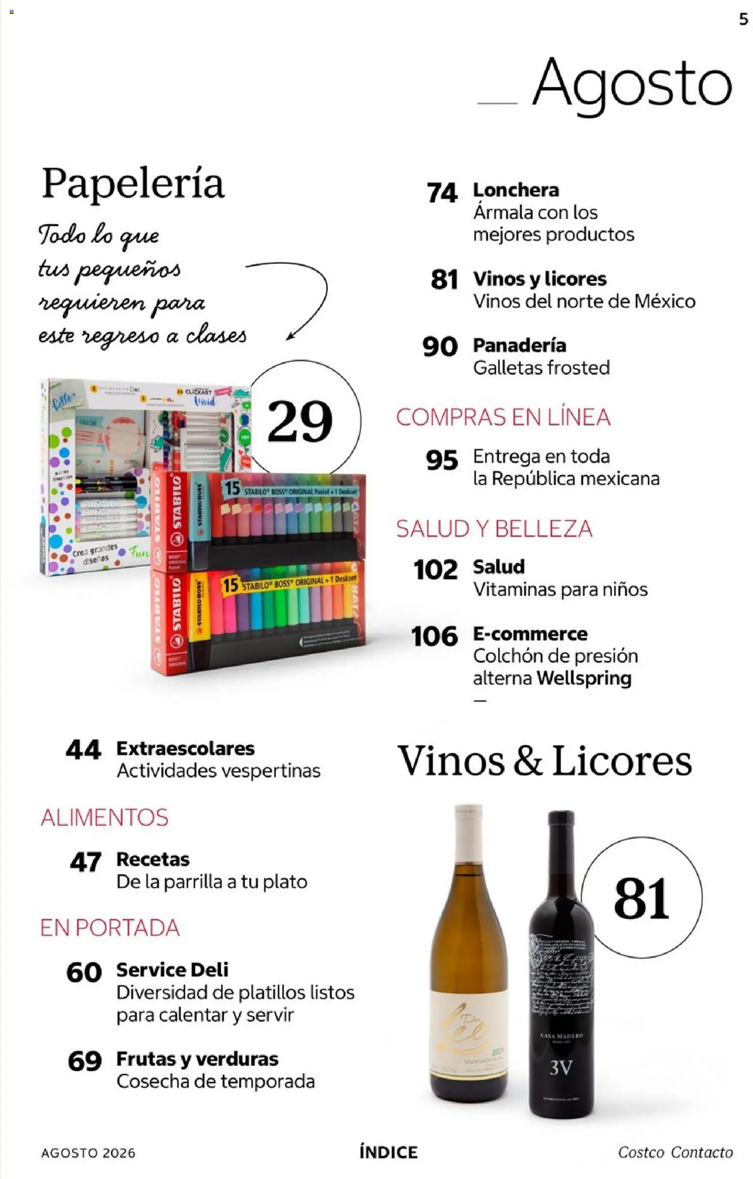 Nuevas ofertas de Costco válidas en toda la República Mexicana desde el 01/08/2026. ¡Encuentra las mejores ofertas en Costco catálogo Agosto! | Página: 5 | Productos: Vitaminas, Parrilla, Panadería, Verduras