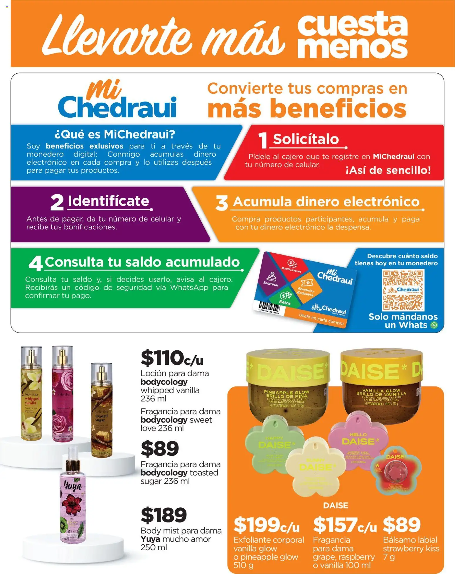 Nuevas ofertas de Chedraui válidas en toda la República Mexicana desde el 03.06.2026. ¡Encuentra las mejores ofertas en Chedraui folleto Llevarte más cuesta menos! | Página: 13 | Productos: Exfoliante corporal, Piña, Bálsamo, Despensa