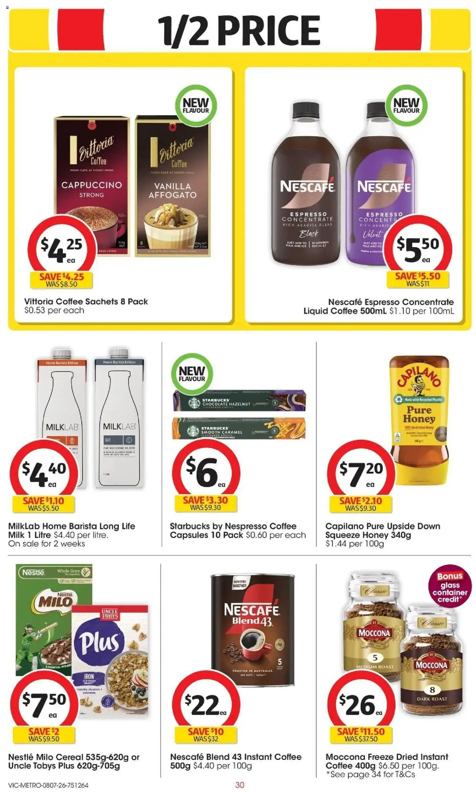Coles catalogue - valid from 07/07/2026 | Page: 30 | Products: Cups, Coffee, Chocolate, Honey