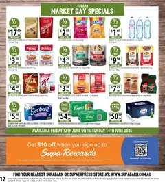 Preview of Supabarn catalogue - valid from 10.06.2026 | Page: 12 | Products: Box, Pork, Oats, Water