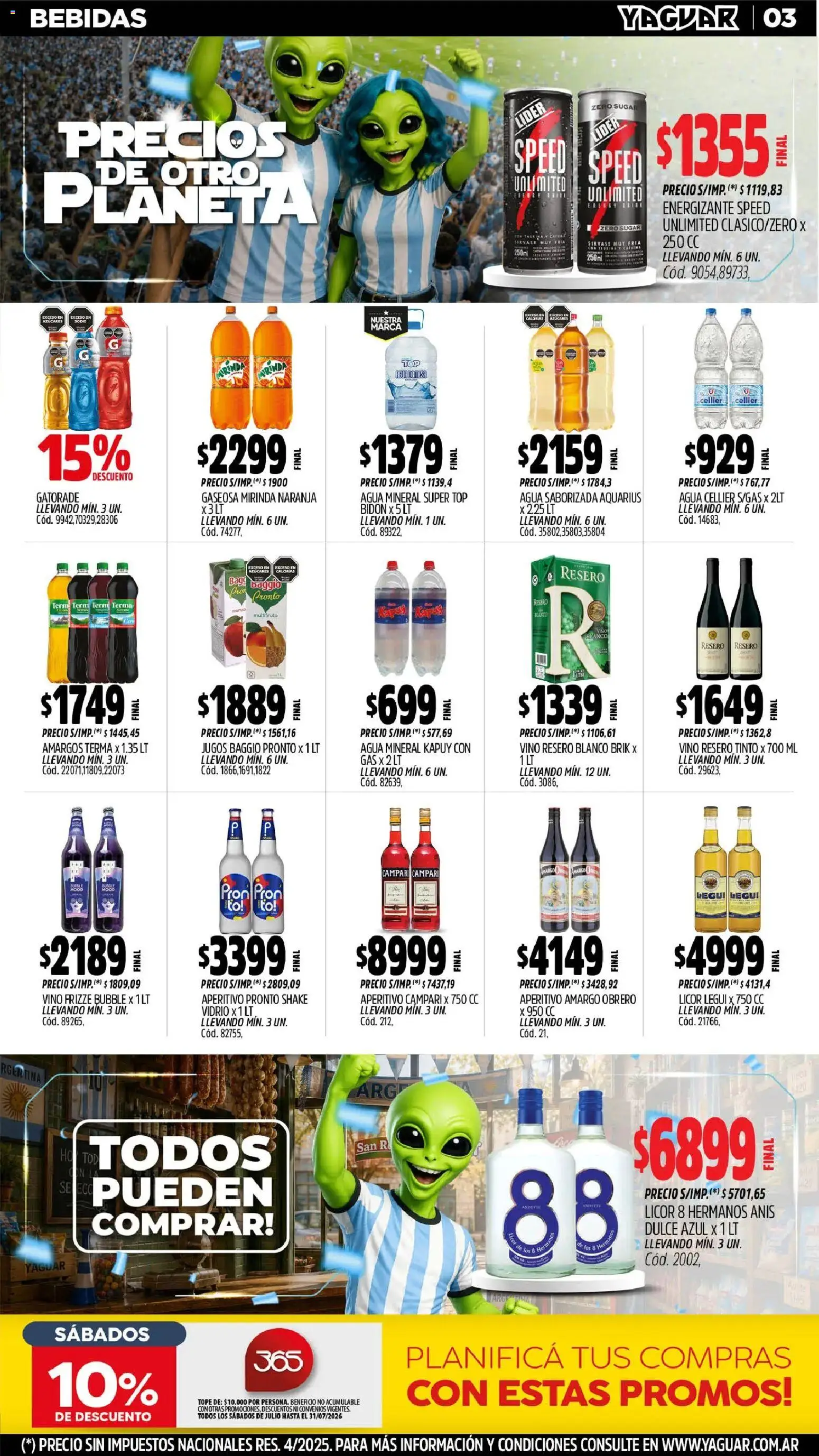 Yaguar - Oferta Semanal Chaco │ válido desde el 29/06/2026 | Página: 4 | Productos: Top, Gaseosa, Agua, Vino