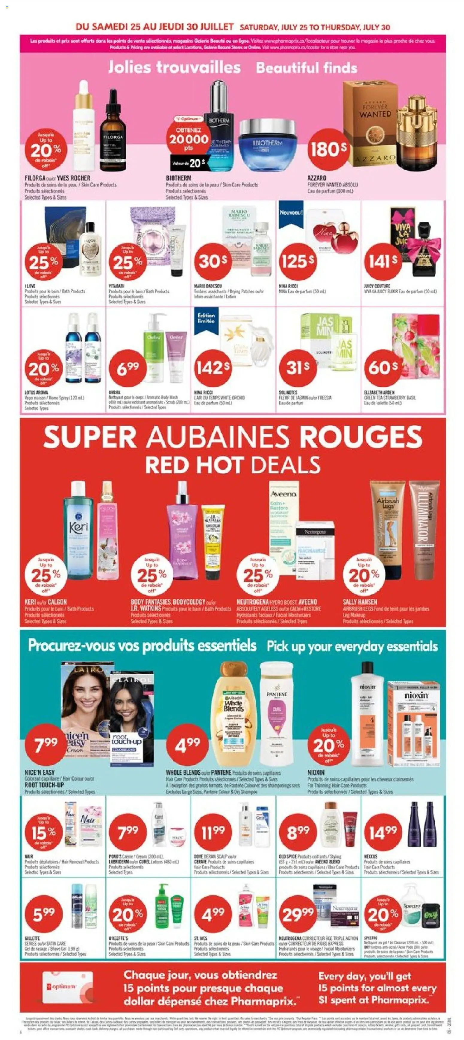 Pharmaprix flyer valid from Jul 24, 2026 | Page: 11 | Products: Tea, Eau de toilette, Toilette, Bath