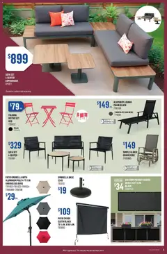 Preview of Canac weekly flyer from shop Canac valid from 18.06.2026 | Page: 5 | Products: Umbrella, Sofa, Chair, Chocolate