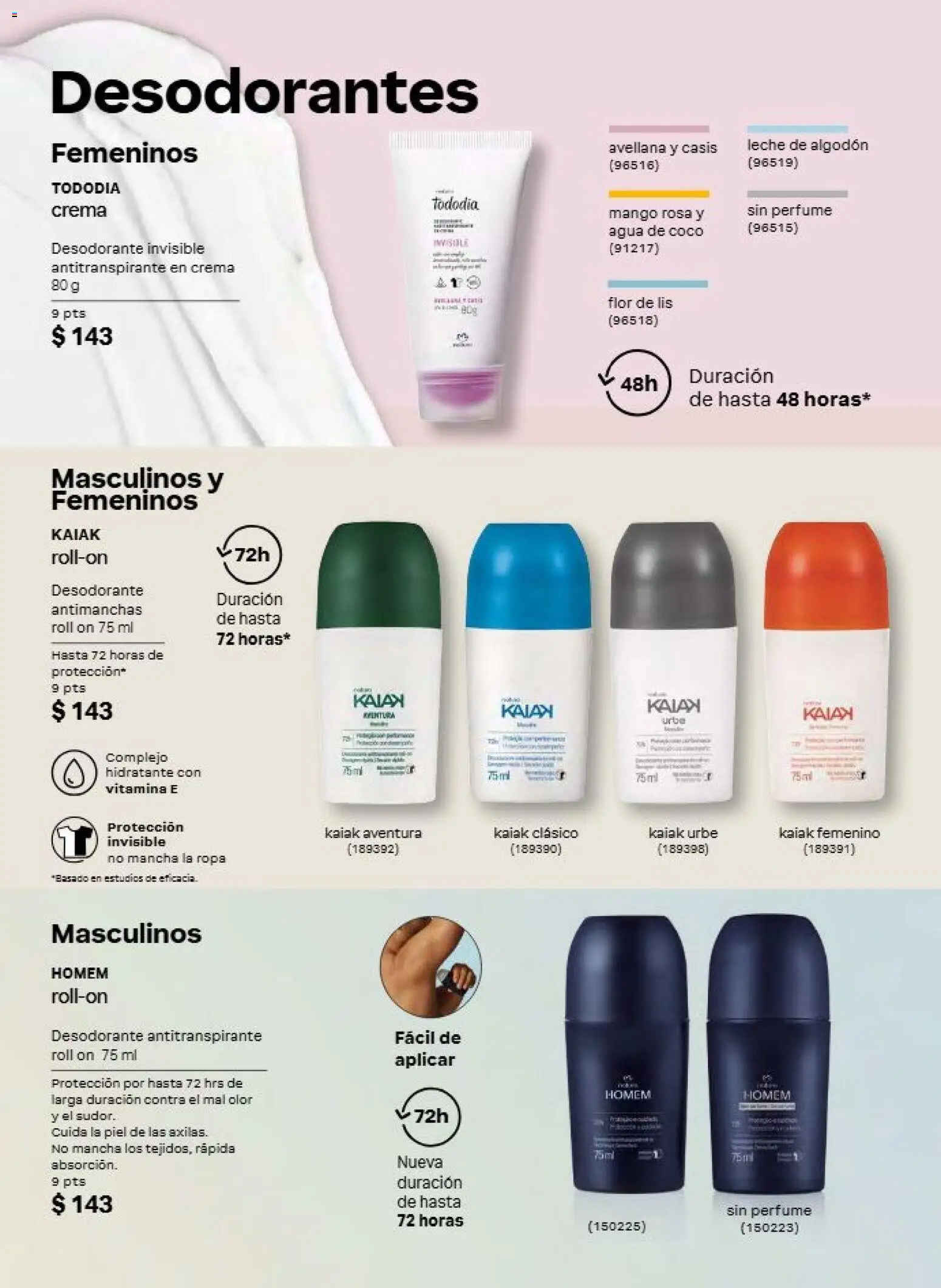 Nuevas ofertas de Natura válidas en toda la República Mexicana desde el 31/07/2026. ¡Encuentra las mejores ofertas en Natura campaña 12 2026! | Página: 144 | Productos: Antitranspirante, Agua, Mango, Perfume