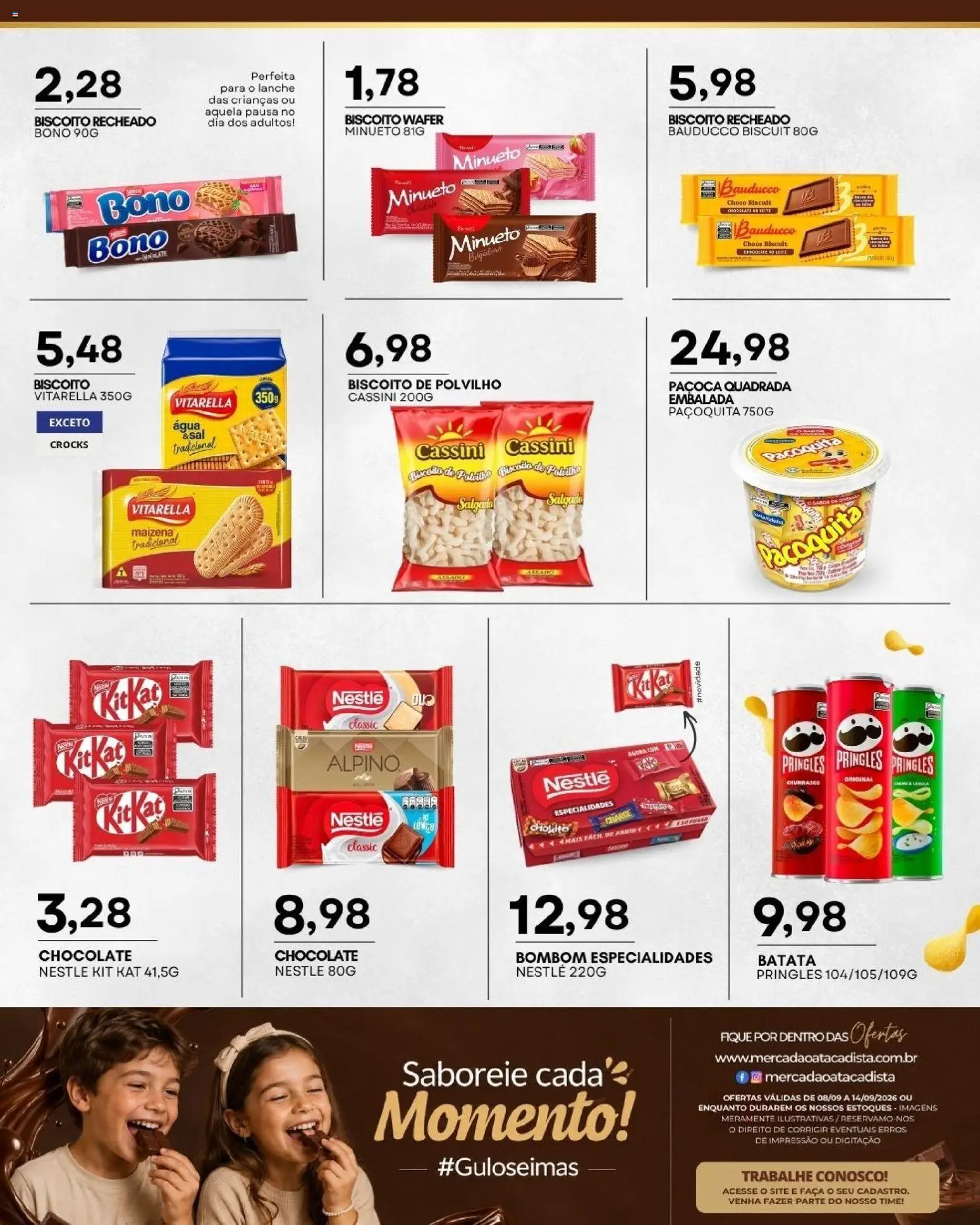 Mercadão Atacadista Folheto - válido de 08/09/2026 | Página: 9 | Produtos: Biscoito, Batata, Biscoito recheado, Paçoca