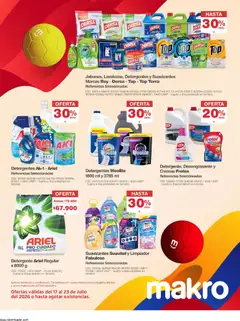 Makro catálogo hinchas -  Vista previa de la revista de la tienda Makro valido desde el 17/07/2026 | Página: 30 | Productos: Suavizante, Limpiador, Top, Detergente