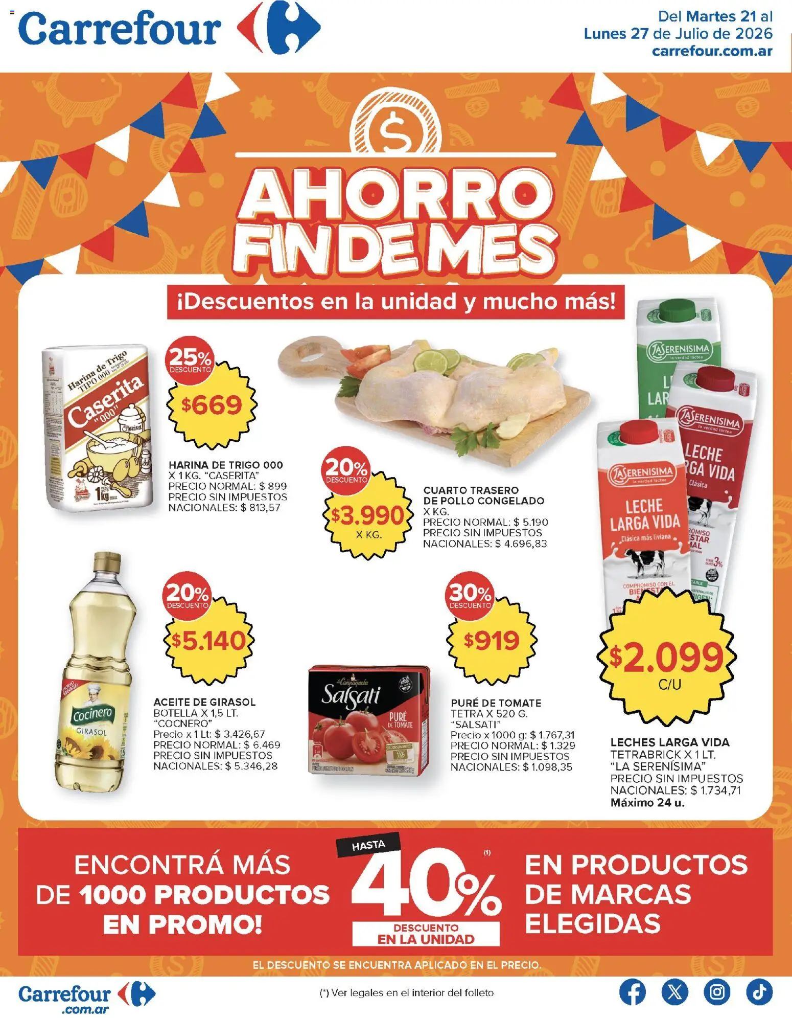 Carrefour - AHORRO FIN DE MES (21/07/2026 catalogue cover