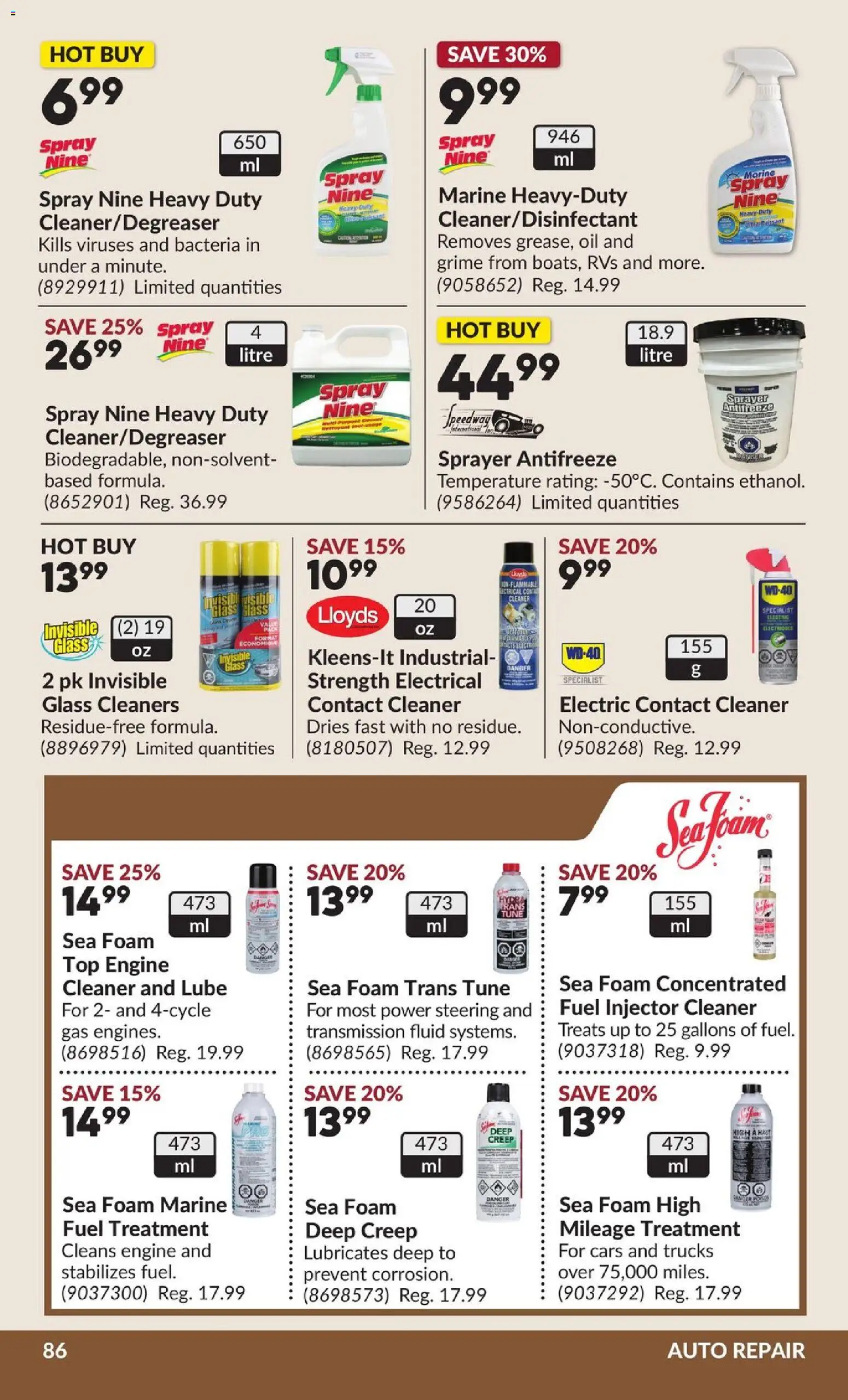 Princess Auto flyer valid from Aug 25, 2026 | Page: 87 | Products: Foam, Oil