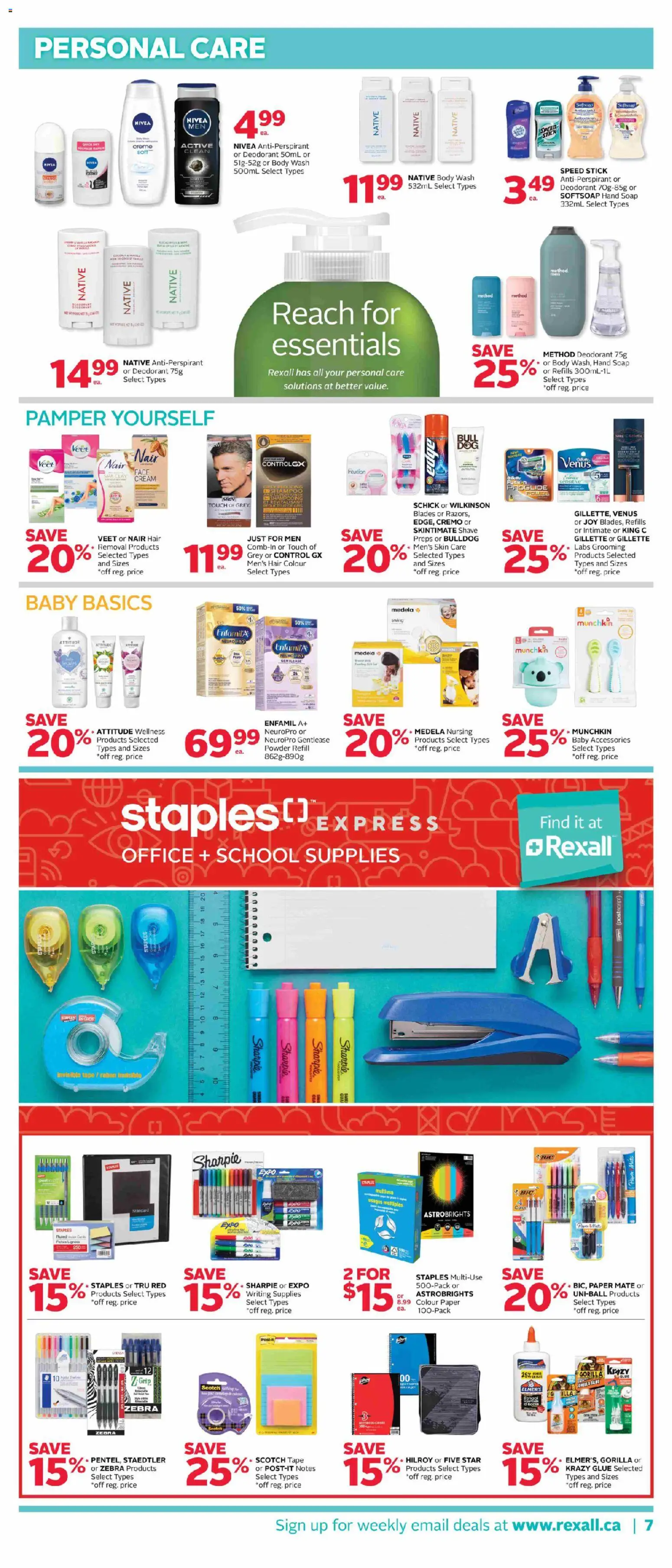 Rexall flyer valid from Aug 14, 2026 | Page: 18 | Products: Powder, Body wash, Deodorant, Antiperspirant