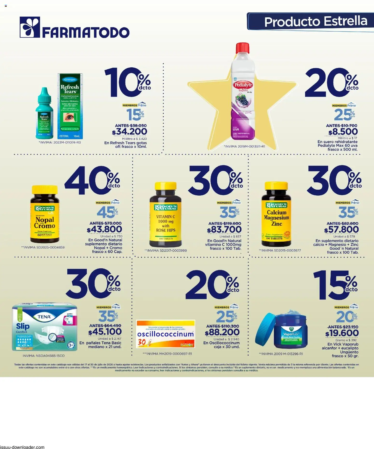 FarmaTodo revista - valida desde el 17/07/2026 | Página: 4 | Productos: Frasco, Suplemento dietario, Caja, Uva