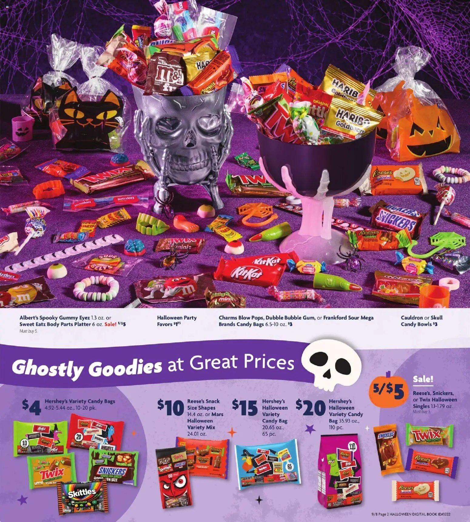 Family Dollar Halloween Book - valid from 09/08/2026 | Page: 2 | Products: Candy, Snickers, Bag
