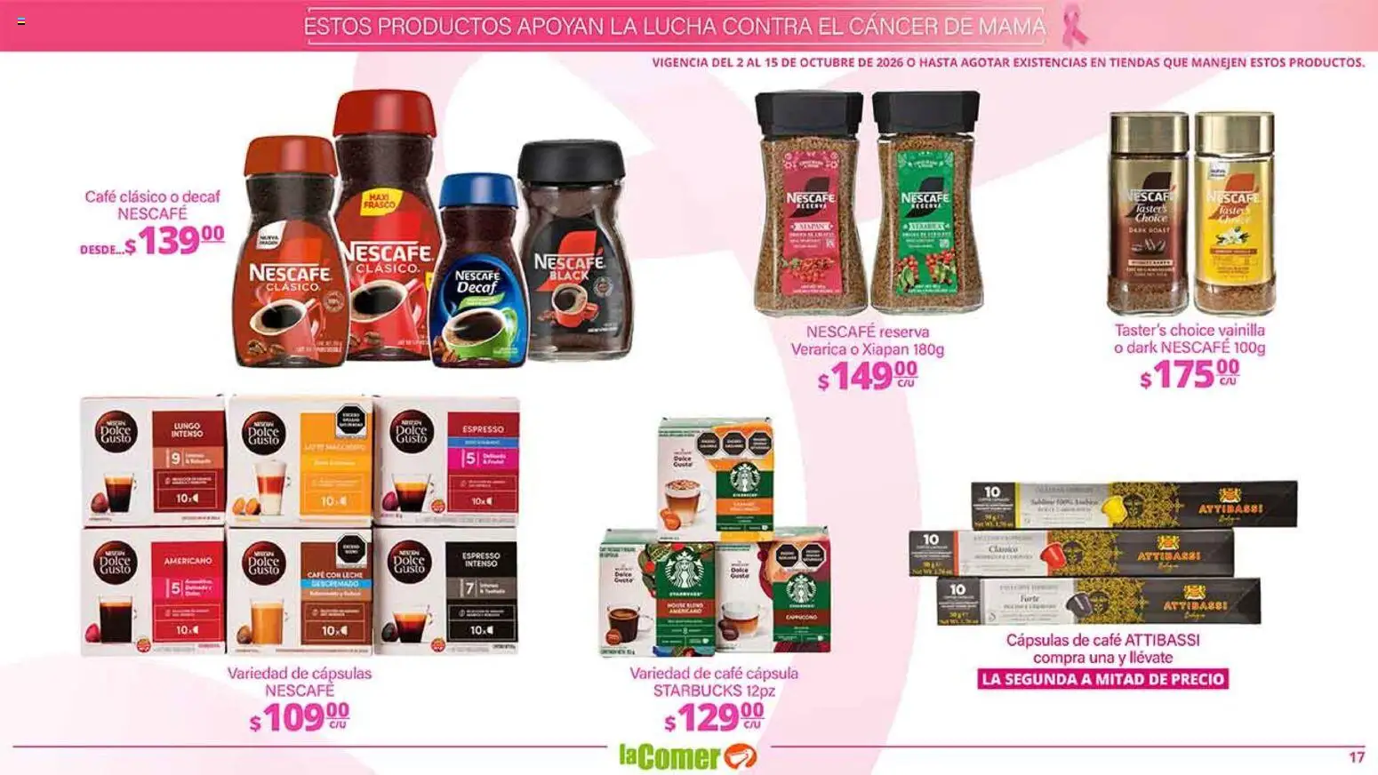 Nuevas ofertas de La Comer válidas en toda la República Mexicana desde el 02/10/2026. ¡Encuentra las mejores ofertas en La Comer folleto es la tienda rosa! | Página: 17