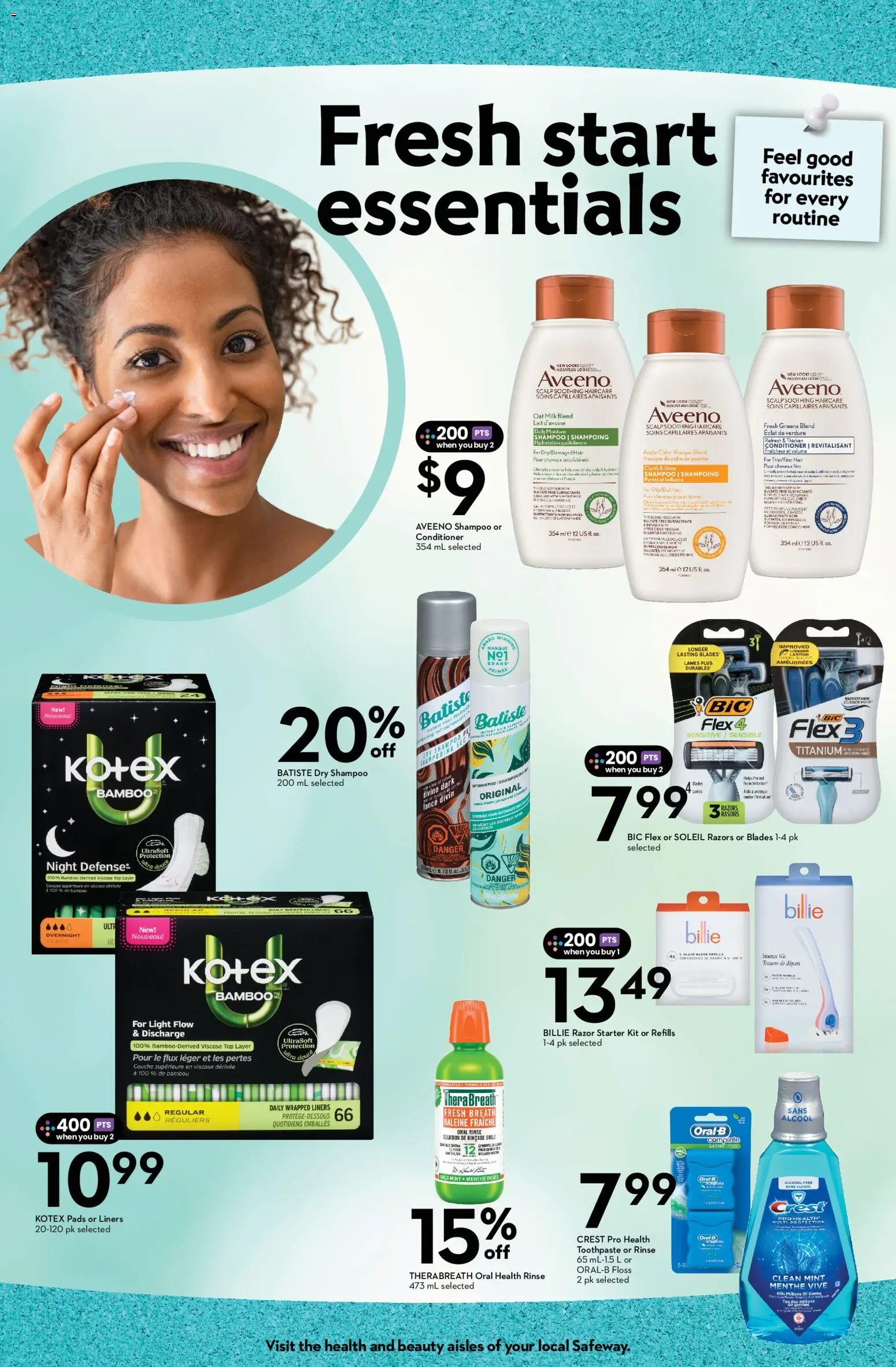 Safeway flyer valid from Aug 13, 2026 | Page: 5 | Products: Alcohol, Toothpaste, Vinegar, Milk