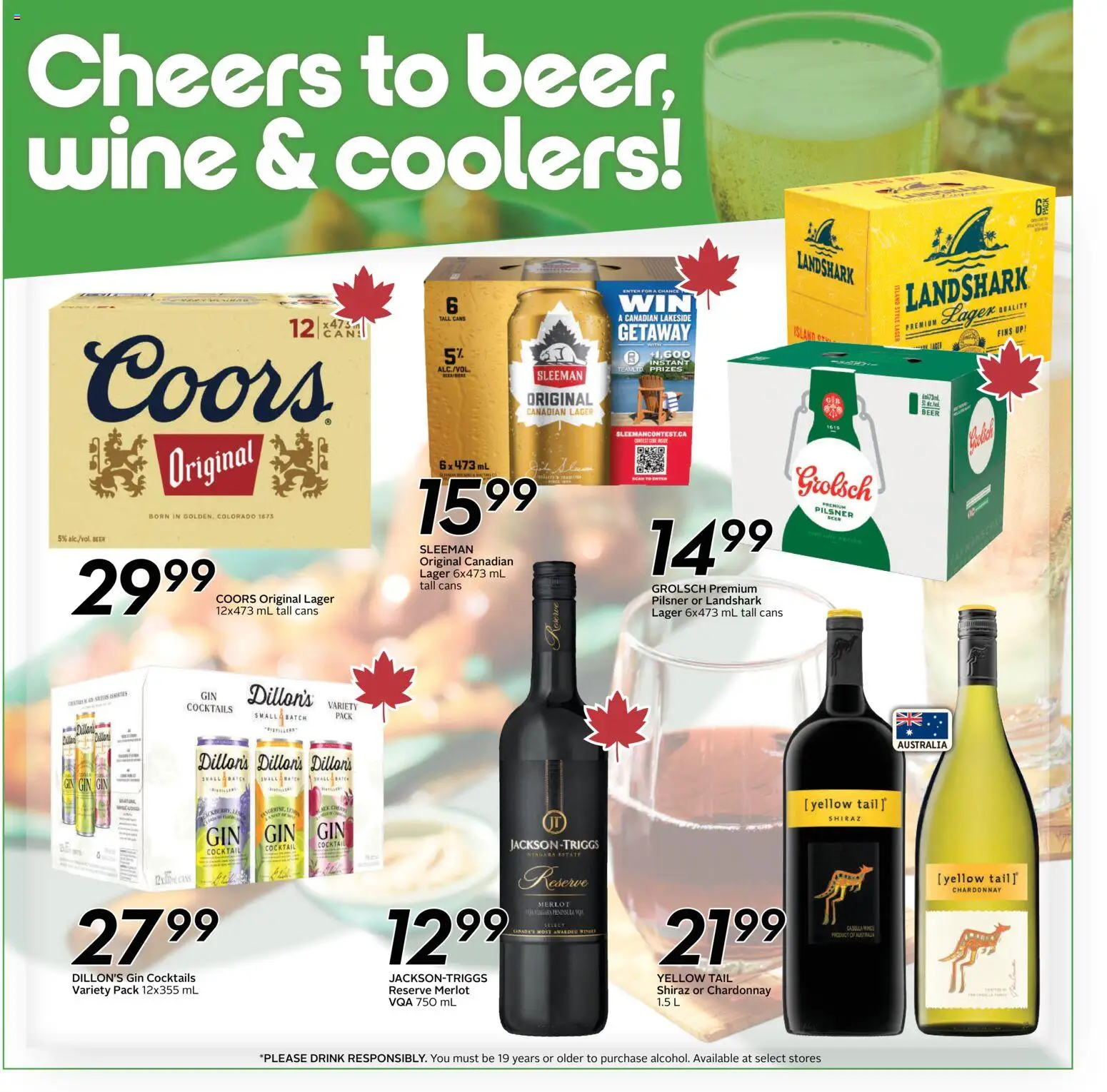 Sobeys flyer valid from 21.05.2026 | Page: 14 | Products: Gin, Wine, Beer