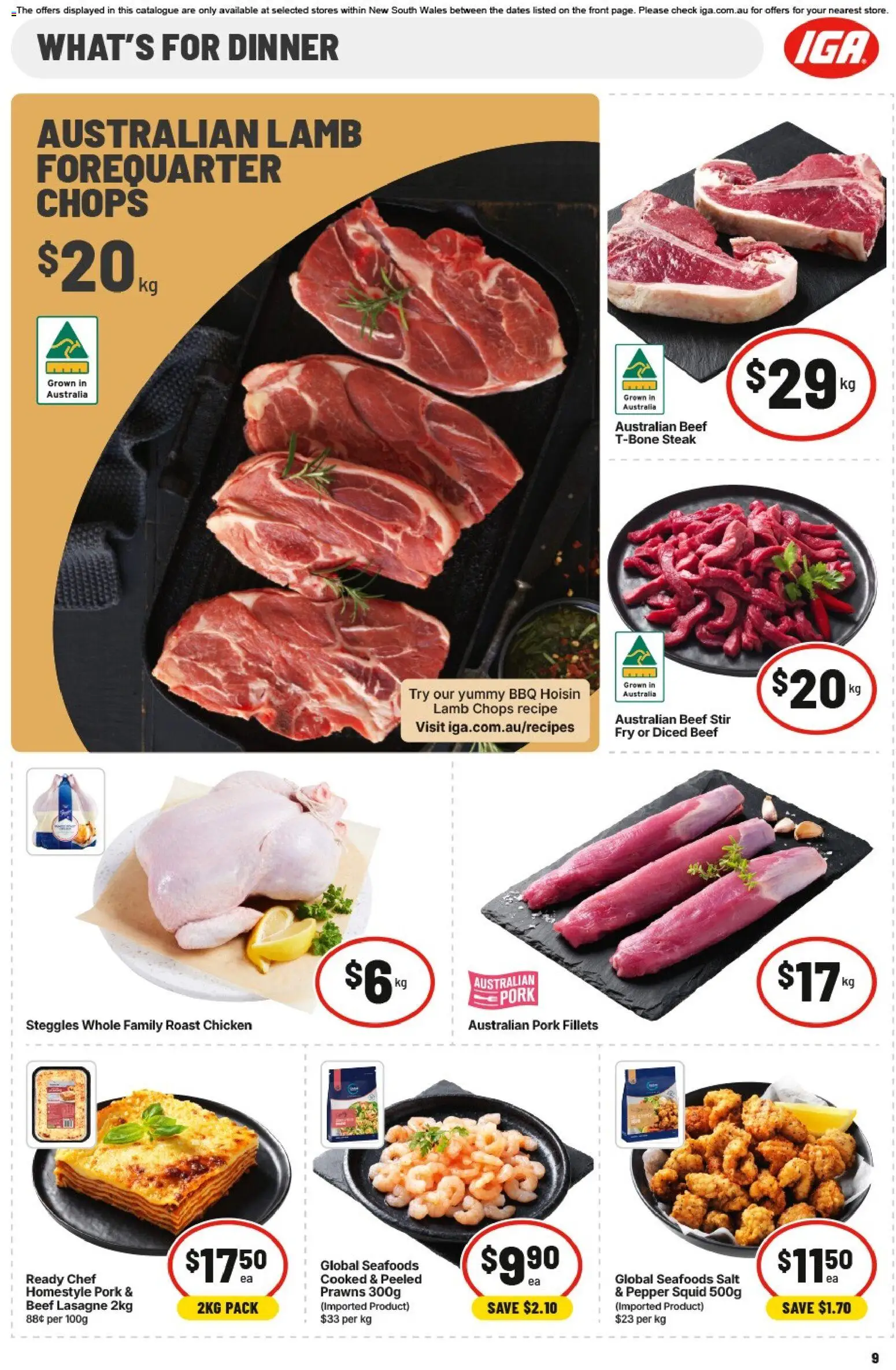IGA catalogue - valid from 20.05.2026 | Page: 10 | Products: Pork, Beef, Prawns, Salt