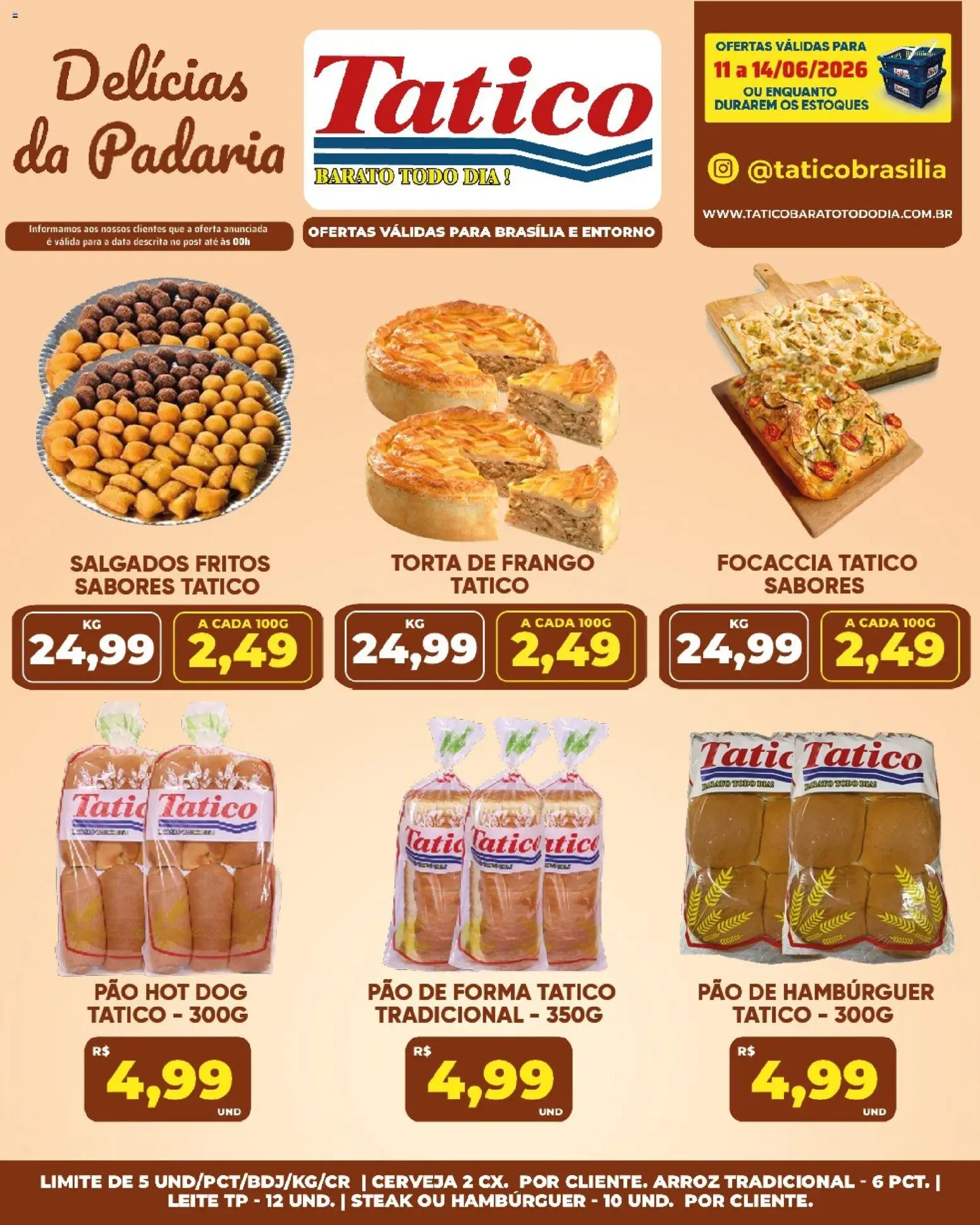 Tatico Folheto - válido de 11.06.2026 | Página: 30 | Produtos: Leite, Pão, Cerveja, Arroz