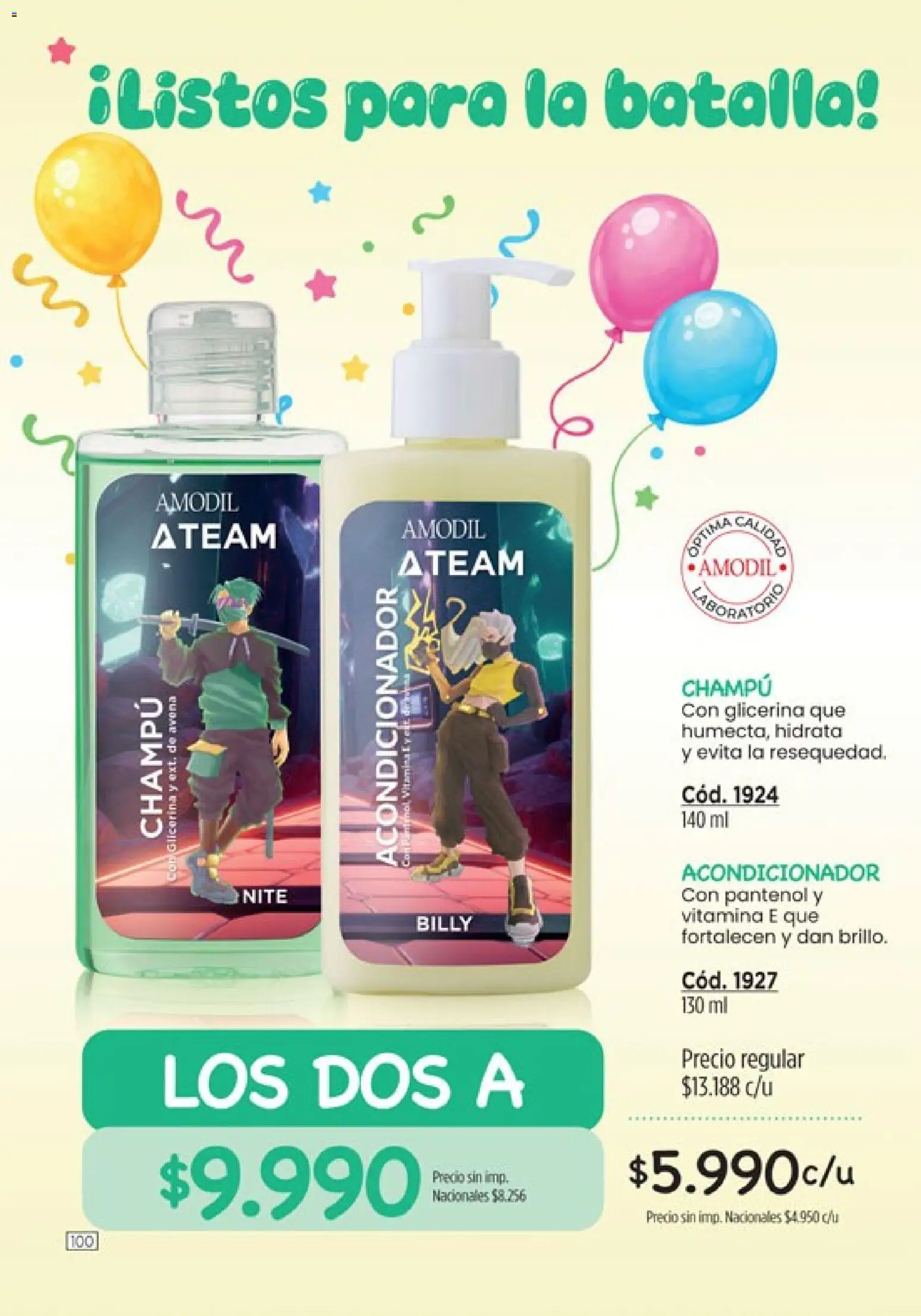 Amodil - Campaña 10 │ válido desde el 01.06.2026 | Página: 100 | Productos: Champú, Acondicionador