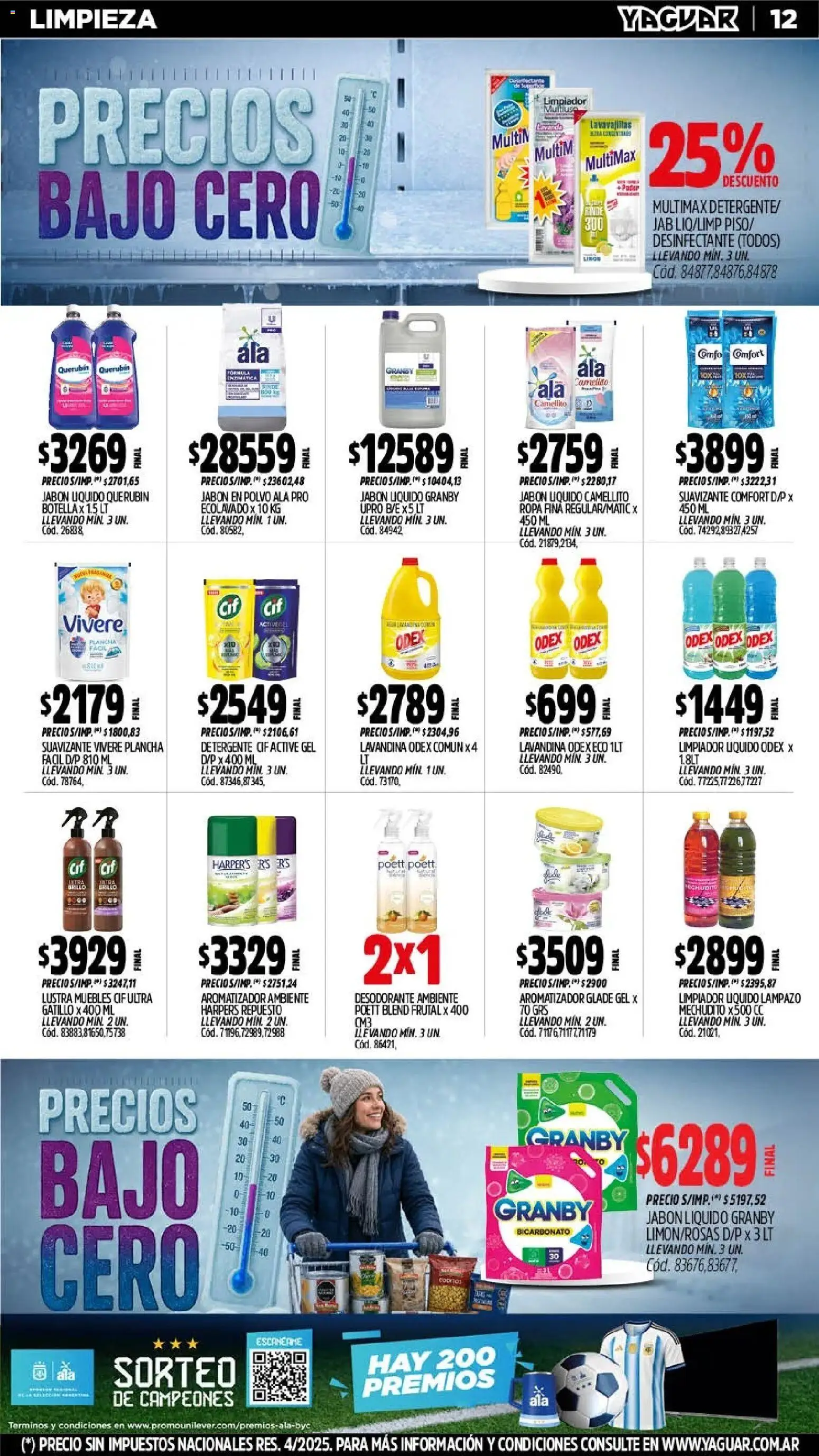 Yaguar - Oferta Semanal Mendoza │ válido desde el 20/07/2026 | Página: 12 | Productos: Lavandina, Botella, Plancha, Suavizante